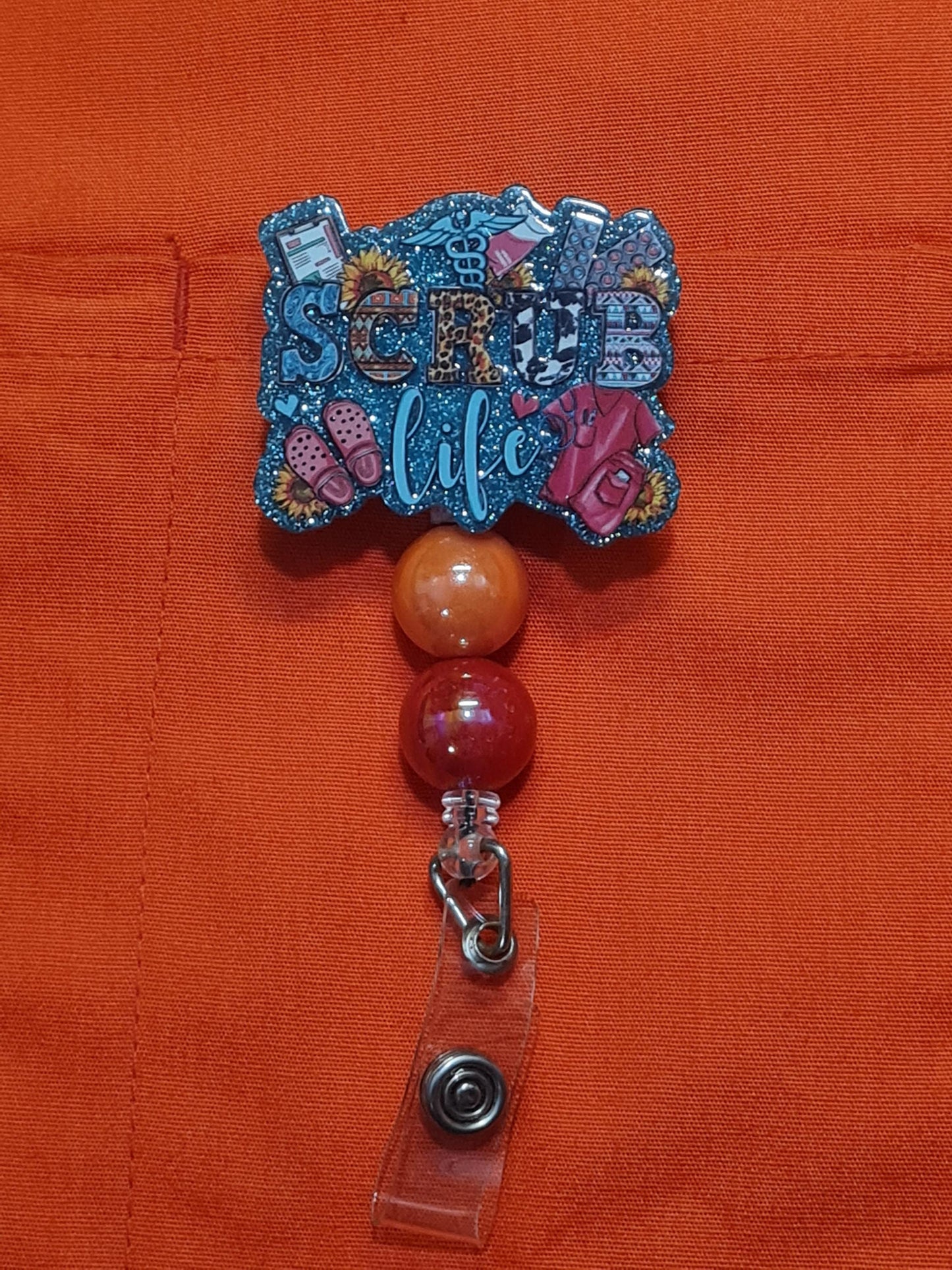 Scrub Life Badge Reel ~ ID Badge Reel ~Health Care Badge Reel ~ Work Badge~ Medical Badge Reel~ RN Badge Reel ~ Nurse Badge Reel ~ CNA Badge