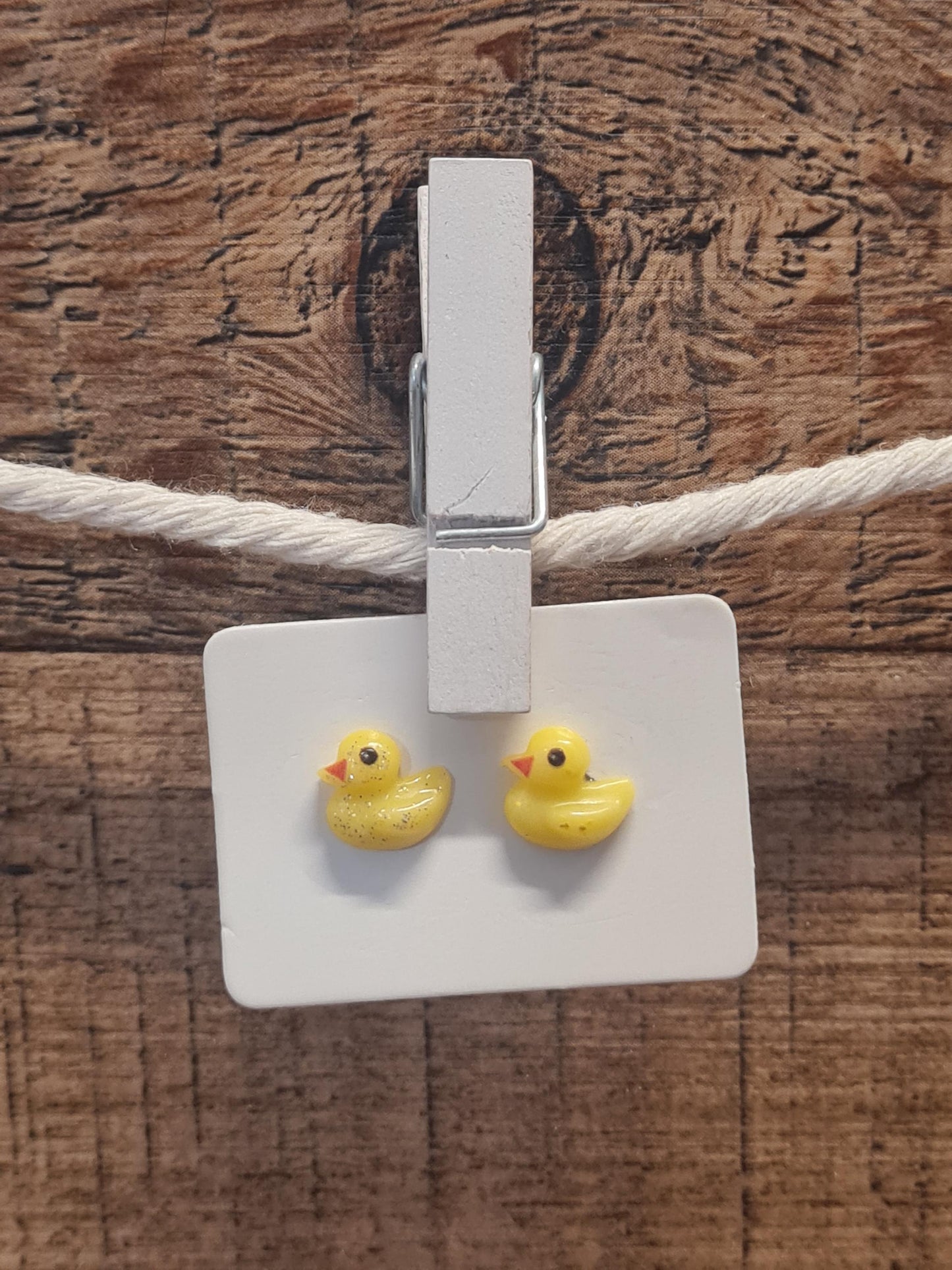 Rubber Duck Earrings ~ Duck Earrings ~ Cute Duck Earrings ~ Easter Jewelry ~ 4 Wheel Drive Mascot Earrings ~ Rubber Duck ~Easter Basket Gift