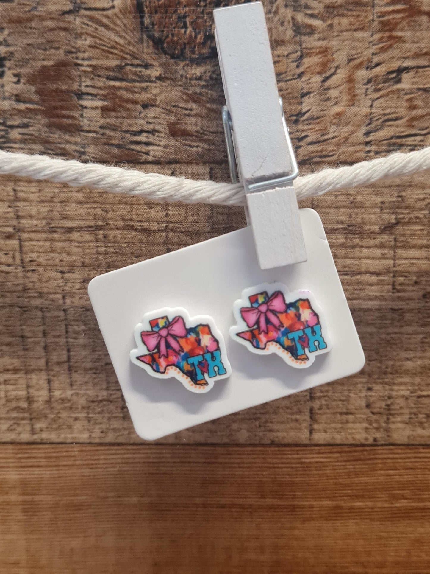 Texas Girl Earrings ~Texas Earrings ~ Lone Star State Earrings ~ Post Earrings ~ Texas Post Earrings ~ Easter Basket Gift