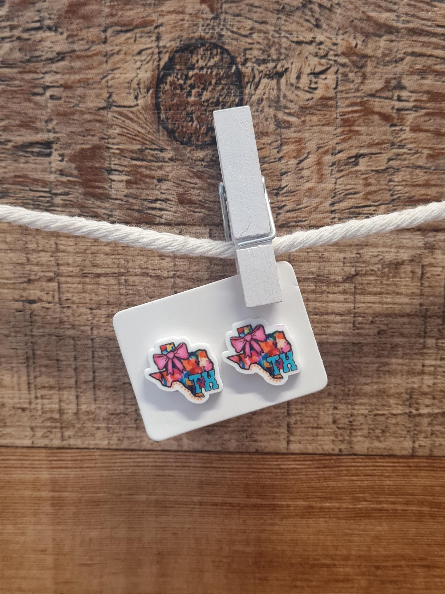 Texas Girl Earrings ~Texas Earrings ~ Lone Star State Earrings ~ Post Earrings ~ Texas Post Earrings ~ Easter Basket Gift