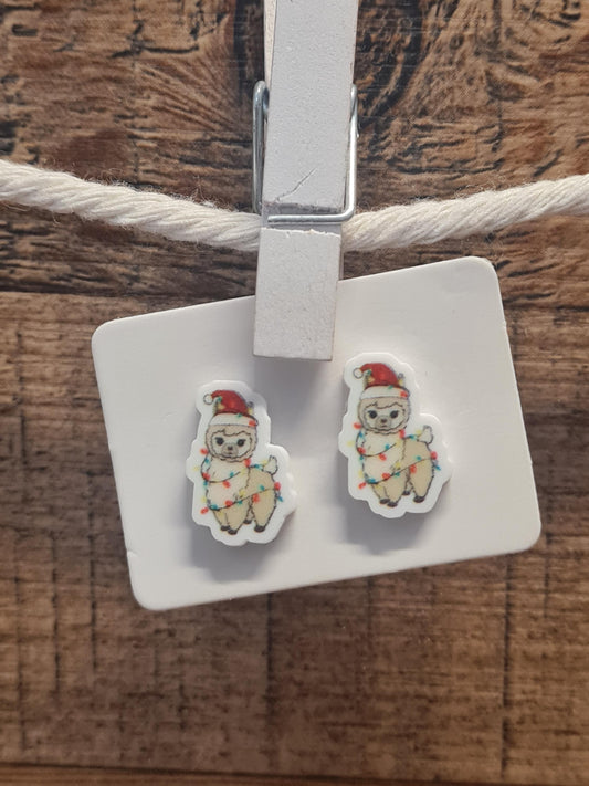 Christmas Earrings ~ Christmas Animal Earrings ~ Holiday Earrings ~ Xmas Earrings ~ Kids Earrings ~ Christmas Jewelry~ Highland Cow Earrings