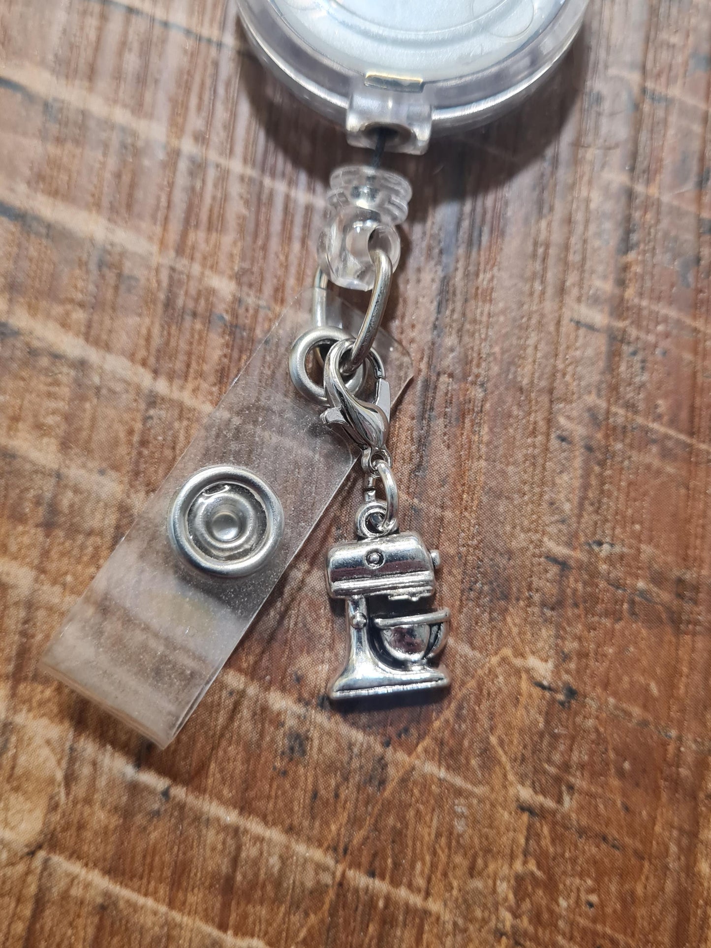 Chef Badge Charm~ ID Badge Reel Charm ~ Custom Made ~ Badge Buddy ~ Badge Accessories ~ Bakery ~ Baker Charm ~ Pastry Chef ~ Mixer Charm