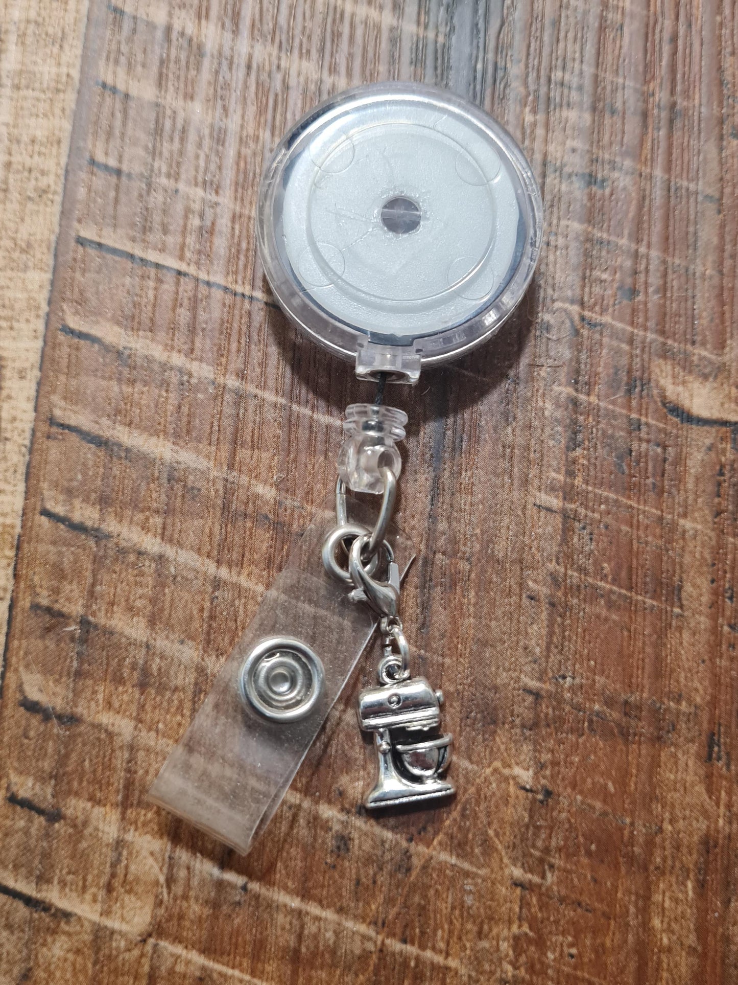 Chef Badge Charm~ ID Badge Reel Charm ~ Custom Made ~ Badge Buddy ~ Badge Accessories ~ Bakery ~ Baker Charm ~ Pastry Chef ~ Mixer Charm
