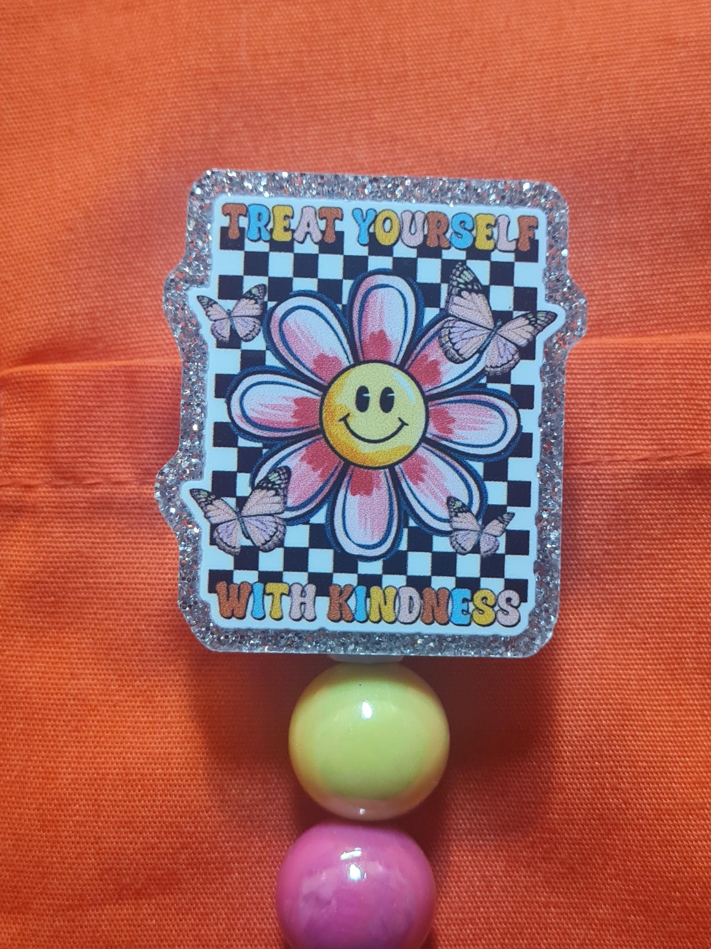 Treat Yourself With Kindness Badge Reel ~ ID Badge Reel ~Health Care Badge Reel ~ Medical Badge Reel ~ RN Badge~ Nurse Badge Reel ~ Kindness