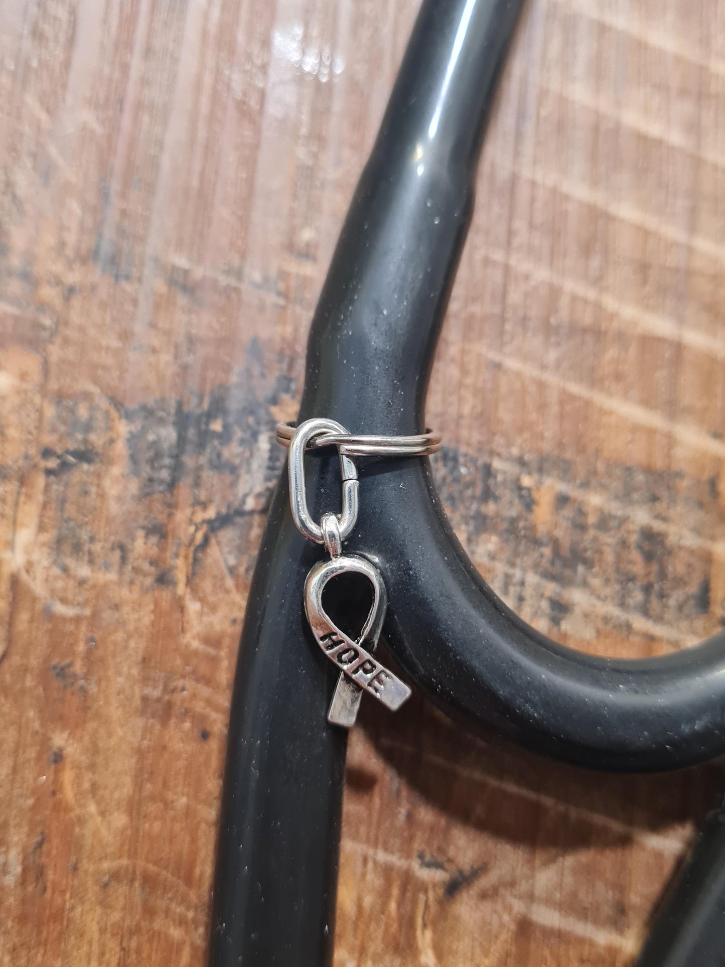 Breast Cancer Awareness ~ Stethoscope Charm ~ RN Charm ~ Medical Stethoscope Charm ~ Physician Charm ~ Stethoscope Tag ~ OT ~ PT ~ Hope