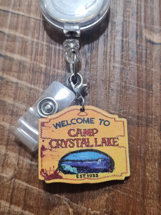 Horror Movie Charm ~ ID Badge Reel Charm ~ Custom Made Charms ~ Badge Buddy ~ Badge Accessories ~ Work Badge Charm ~ Scary Movie Fan