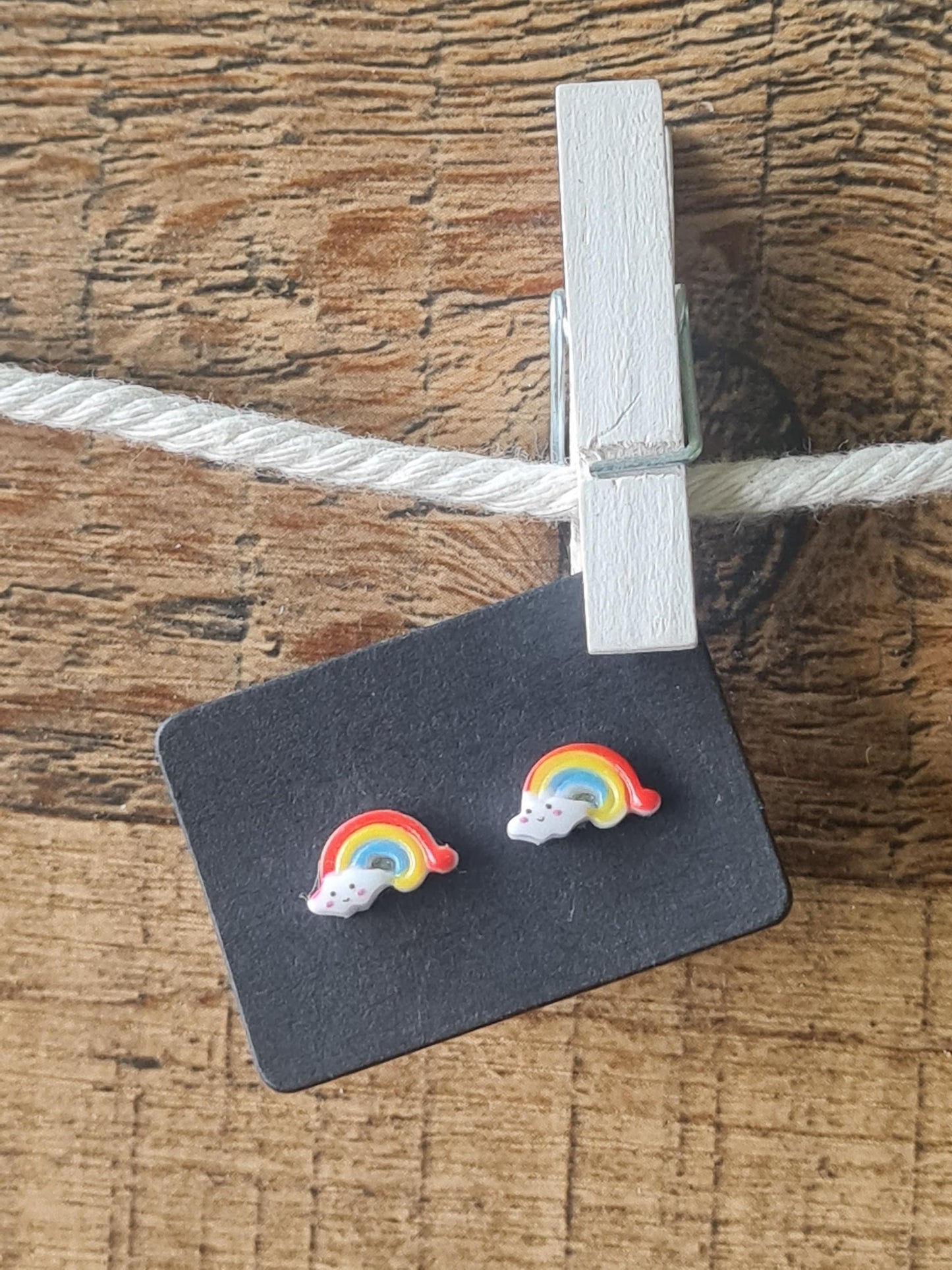 Rainbow Earrings ~ Little Girl Earrings ~ Healthcare Earrings ~ Post Earrings ~  Somewhere Over The Rainbow Earrings ~ Fun Earrings