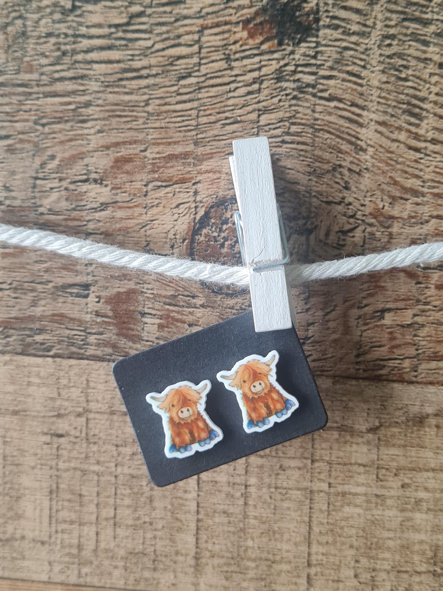 Highland Cow Earrings ~ Highland Cows Earrings ~ Post Earrings ~ Cow Earrings ~ Farm Animal Earrings ~ Hairy Cow Earrings ~ Farm Life