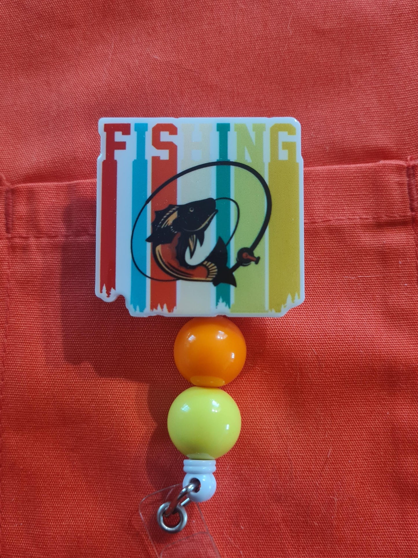 Fishing Badge Reel ~  Badge Reel ~ Health Care Badge Reel ~  Nurse Badge Reel ~ RN Badge Reel ~ Fisherman Badge Reel ~ Bass Fishing Badge