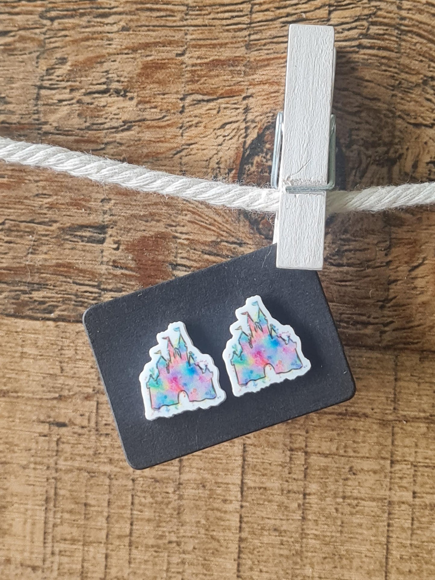 Princess Castle Earrings ~ Castle Earrings ~ Post Earrings ~ Little Girl Earrings ~ Fun Earrings ~ Castle Post Earrings ~ Cute Earrings