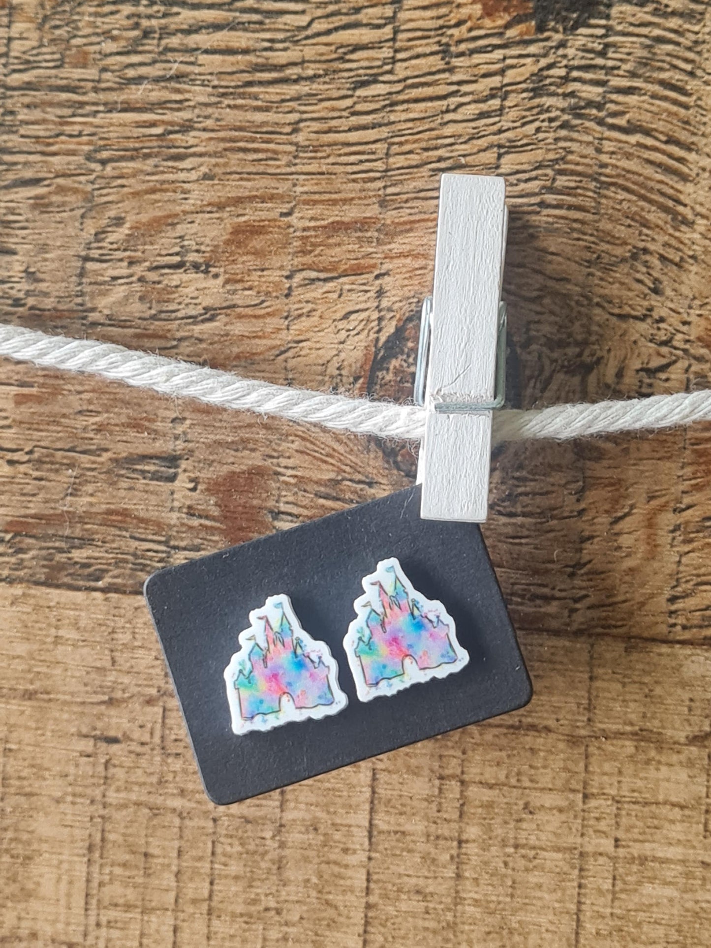 Princess Castle Earrings ~ Castle Earrings ~ Post Earrings ~ Little Girl Earrings ~ Fun Earrings ~ Castle Post Earrings ~ Cute Earrings