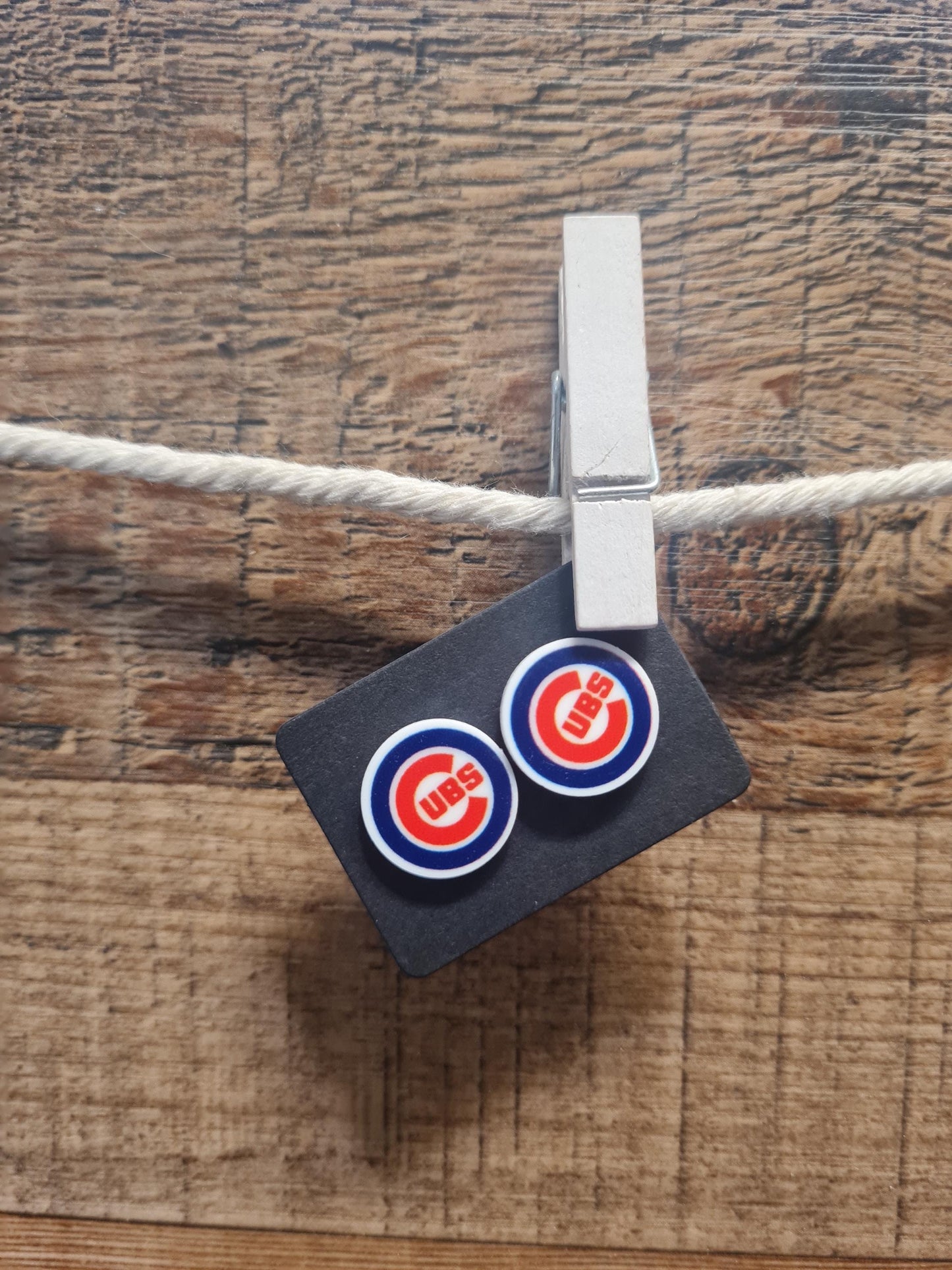 Cubs Baseball Earrings ~ Chicago Cubs Earrings ~ Baseball Earrings ~ Post Earrings ~ Cubs Earrings ~ Post Earrings ~ Baseball Fan