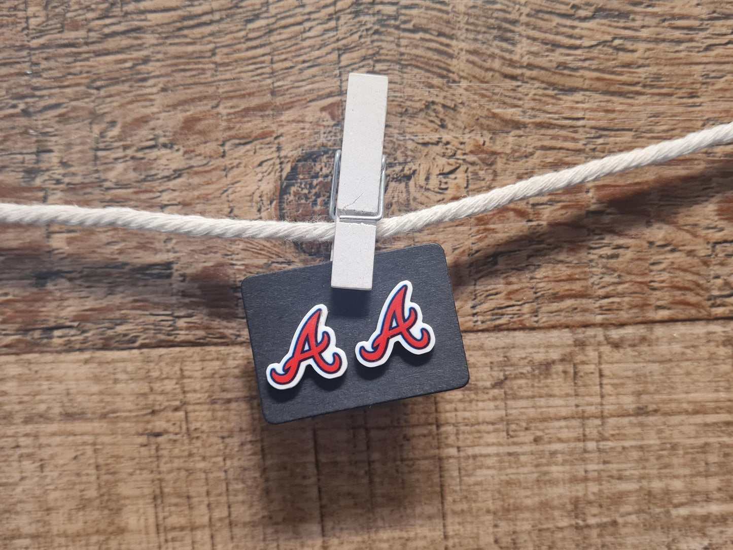 Braves Baseball Earrings ~ Atlanta Braves Earrings ~ Baseball Earrings ~ Post Earrings ~ Braves Earrings ~ Post Earrings ~ Baseball Fan