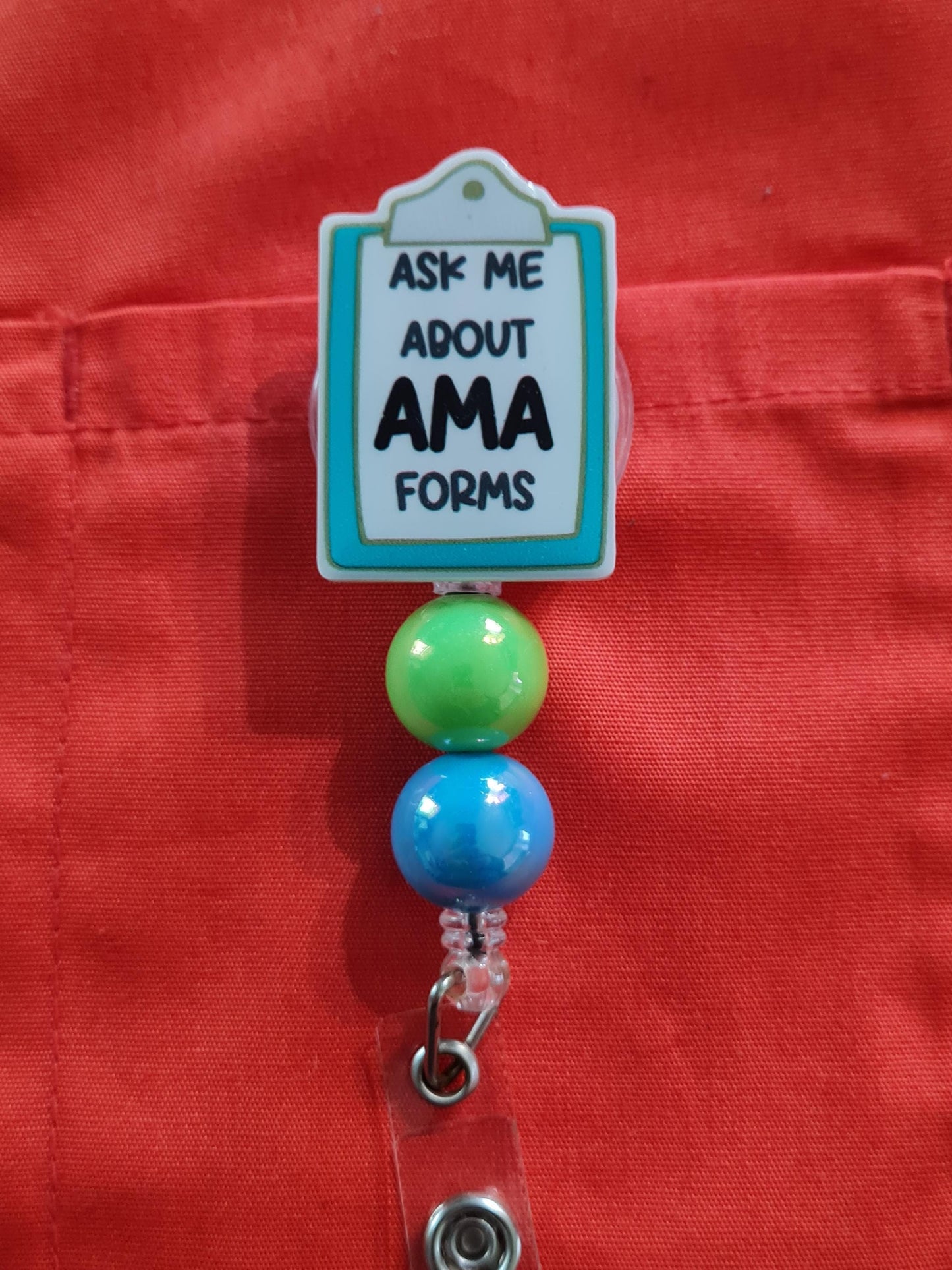 Ask Me About AMA Forms Badge Reel ~ ID Badge Reel ~Health Care Badge Reel ~ Medical Badge Reel ~ RN Badge Reel ~ Nurse Reel ~ A.M.A. Form