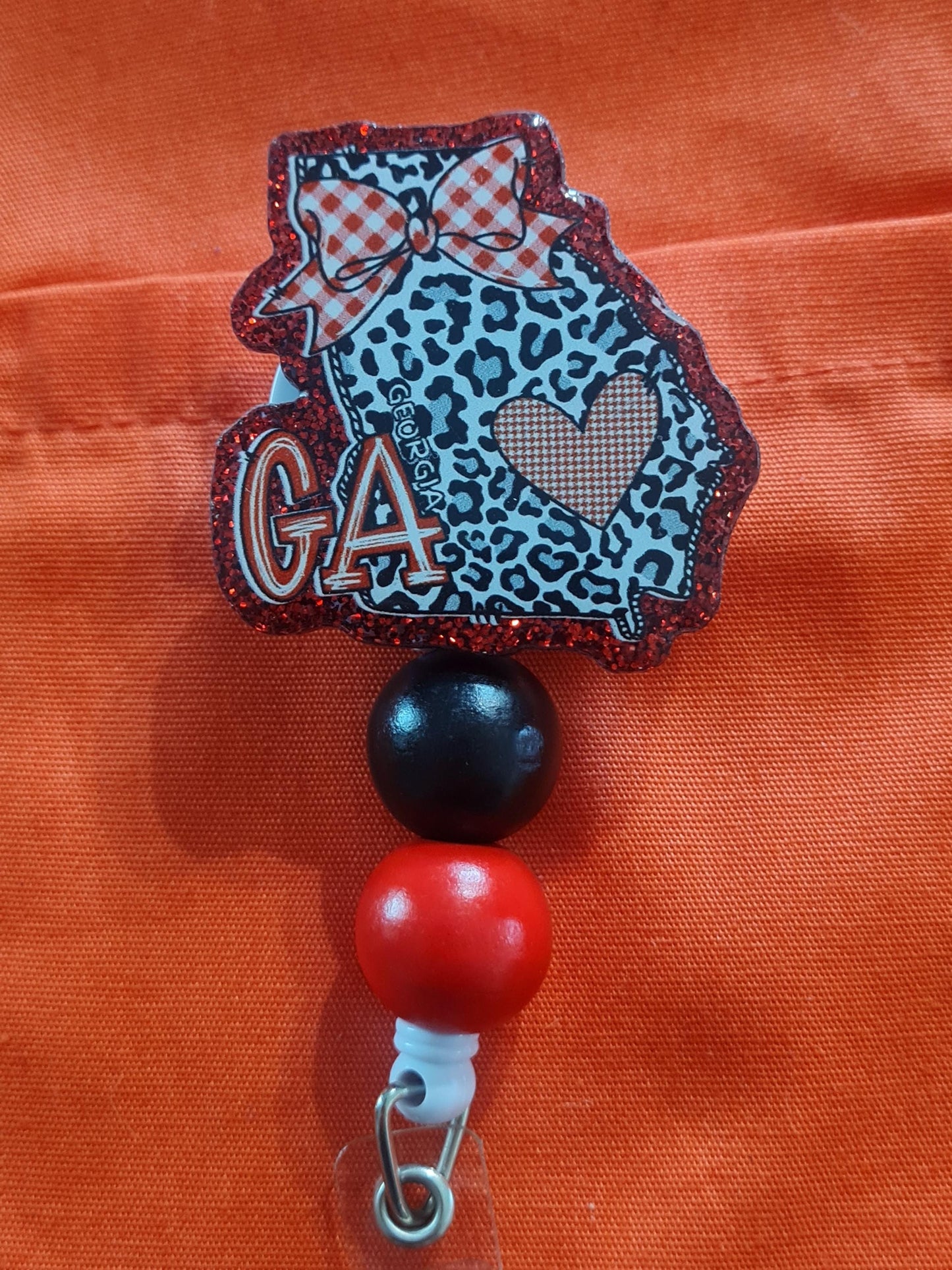 Georgia Girl Badge Reel ~ ID Badge Reel ~ Health Care Badge Reel ~ Bulldogs ~ Georgia Badge Reel ~ State of Georgia Badge Reel