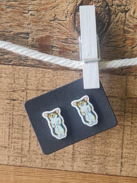 Corgi Earrings ~ Corgi Dog Earrings ~ Dog Earrings ~ Post Earrings ~ Post Earrings ~ Welsh Corgi Earrings ~ Puppy Earrings