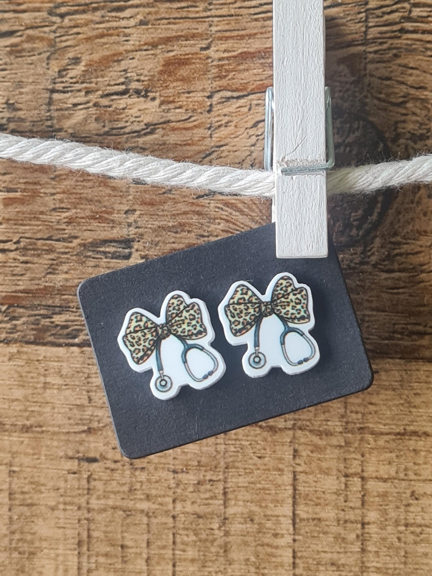 Nurse Earrings ~ Stethoscope Earrings ~ Healthcare Earrings ~ Post Earrings ~  CNA Earrings ~ Physicians Earrings ~ PA Earrings ~ Medical