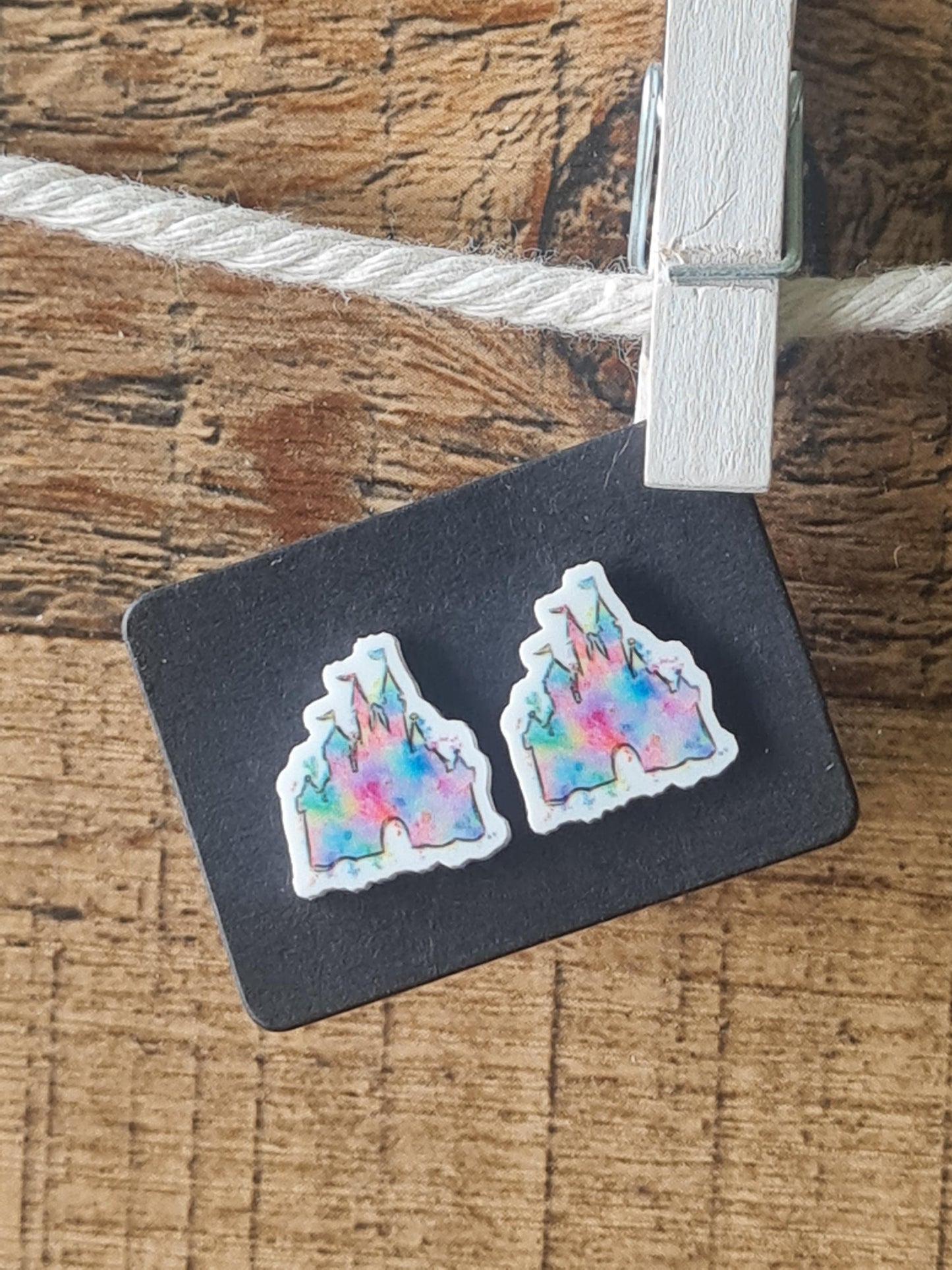 Princess Castle Earrings ~ Castle Earrings ~ Post Earrings ~ Little Girl Earrings ~ Fun Earrings ~ Castle Post Earrings ~ Cute Earrings