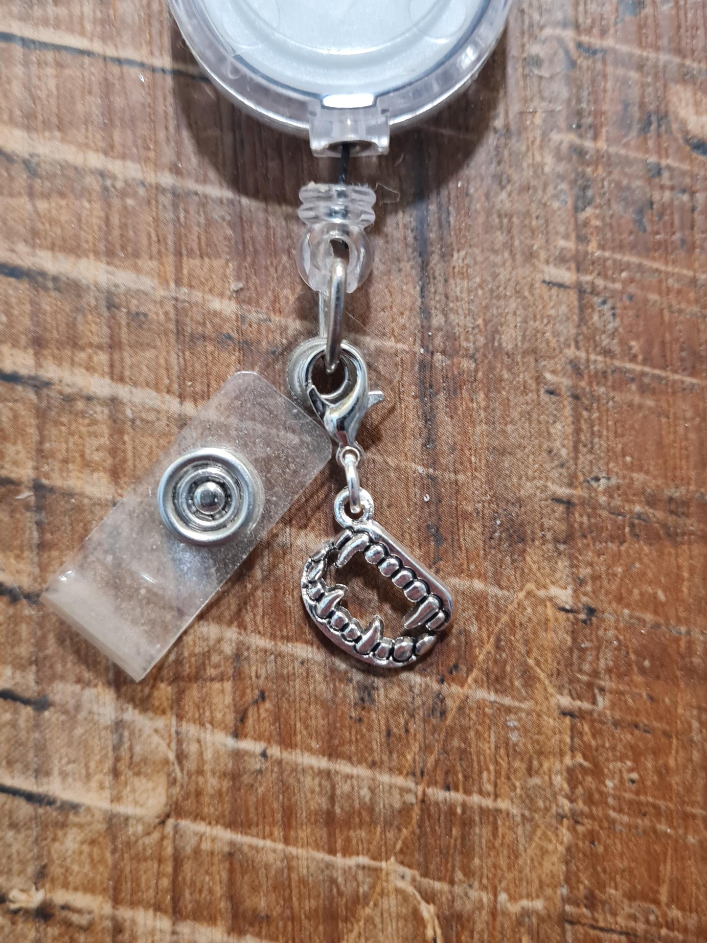 Halloween Fangs ~ Fangs ~ ID Badge Reel Charm ~ Custom Made Charms ~ Badge Buddy ~ Fangs Charm ~ Dracula Charm ~ Bloodsucker Charm