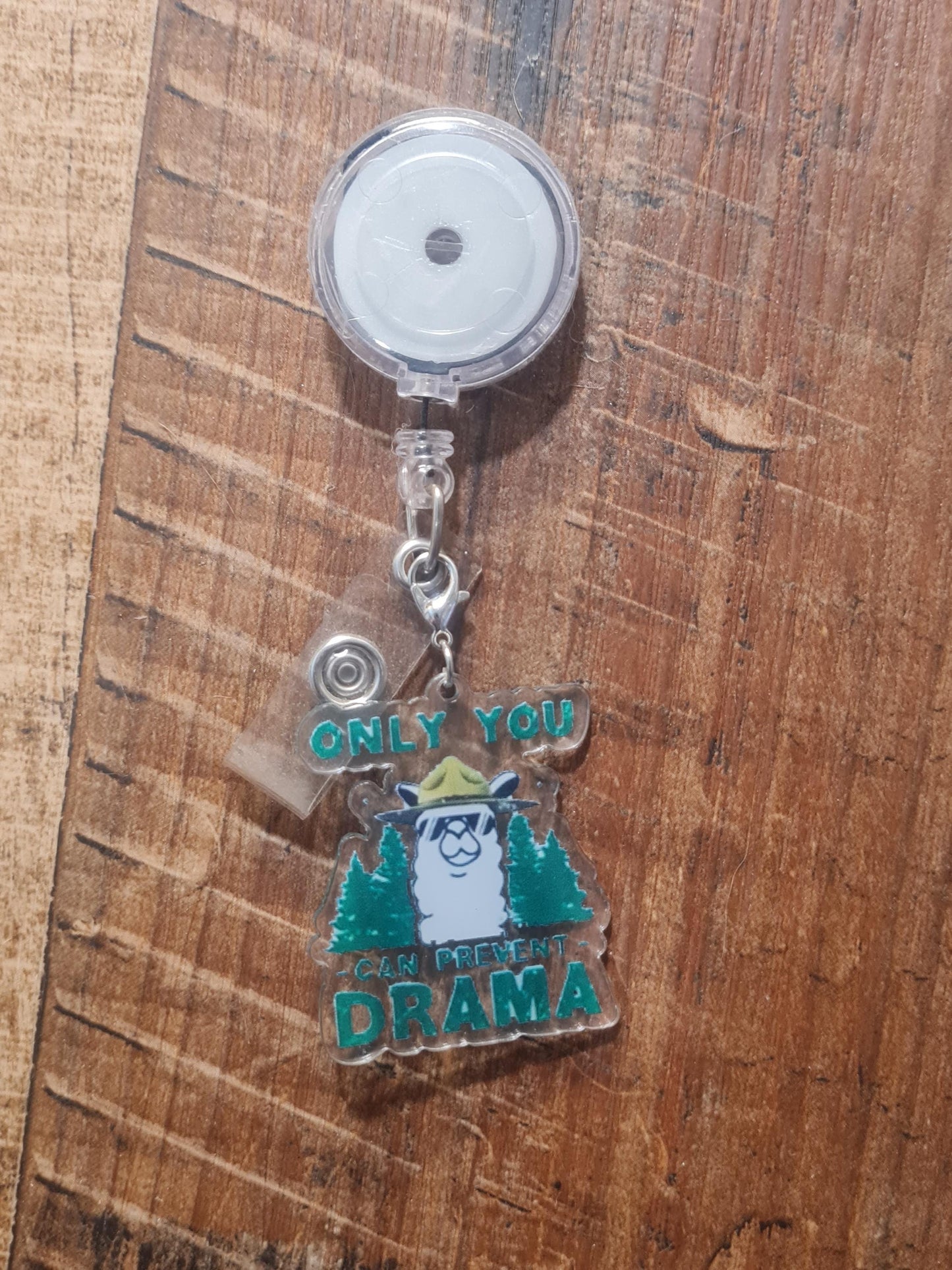 Only You Can Prevent Drama Badge Charm ~ ID Badge Reel Charm ~ Dramatic Co-Worker ~ Badge Buddy ~ Badge Accessories ~ ID Badge Charm ~ Drama