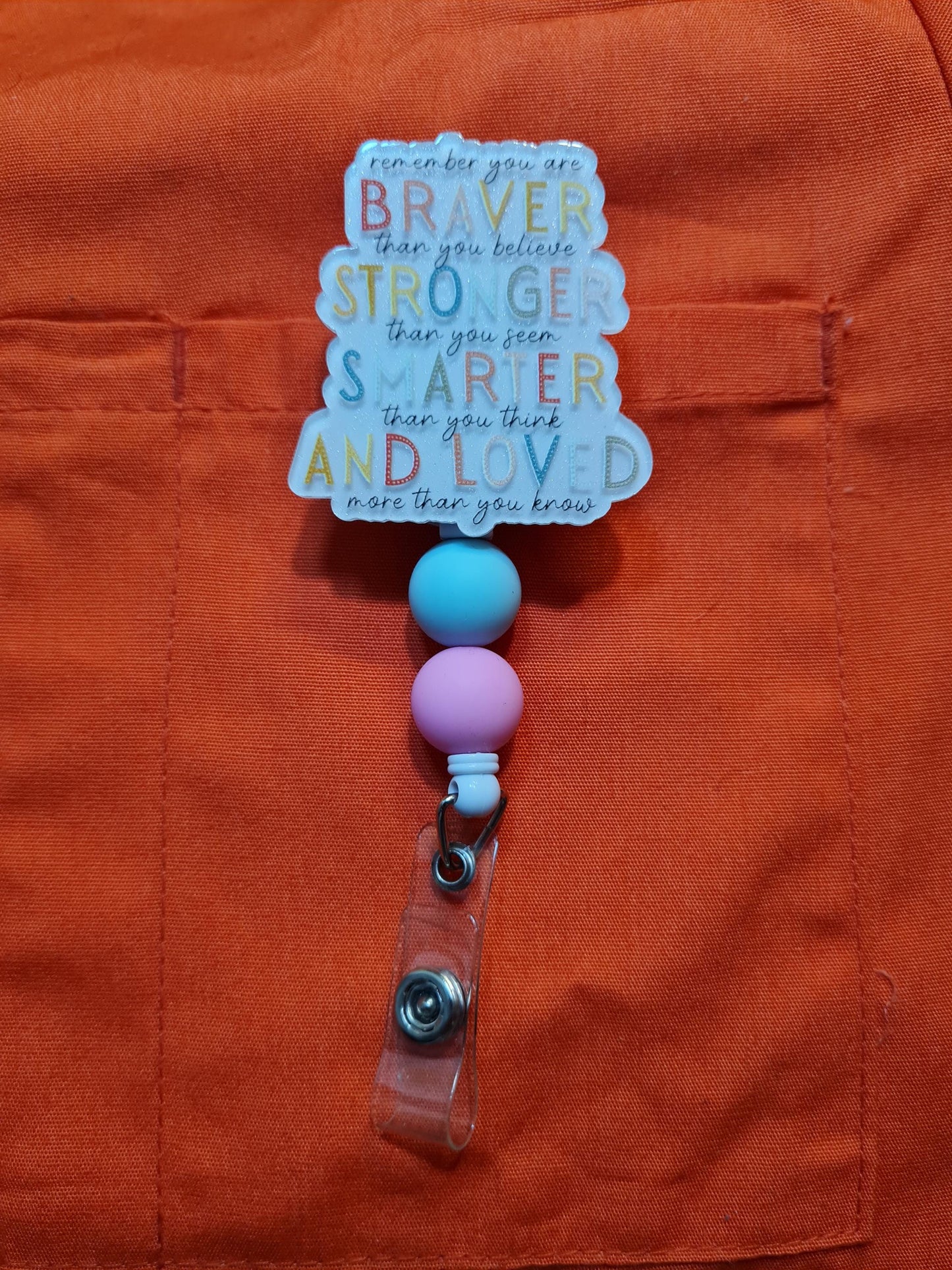 You Are Brave Badge Reel ~ ID Badge Reel ~Health Care Badge Reel ~ Be Strong Badge Reel ~ Medical Badge Reel~ RN Badge~ Nurse Badge Reel