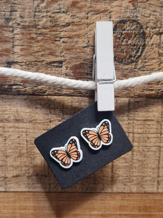 Butterfly Earrings ~ Butterfly Theme Earrings ~ Earrings ~ Summer Earrings ~ Fun Earrings ~ Monarch Butterfly Earrings ~ Monarch Butterfly