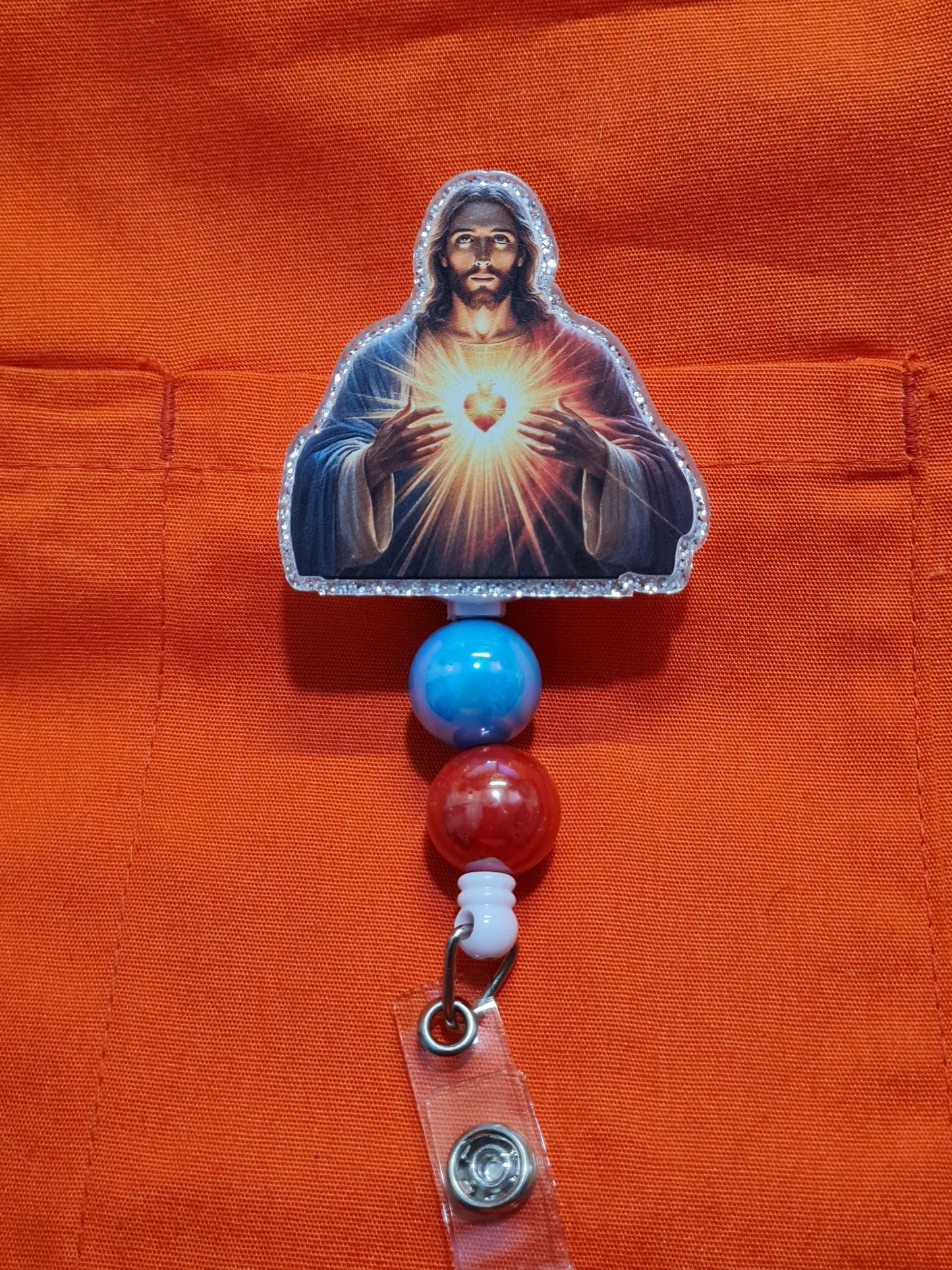 Jesus Badge Reel~ ID Badge Reel~ Catholic Badge Reel~ Religious Badge Reel~ Nurse Badge Reel~ Son of God Badge Reel~ Jesus Christ Badge Reel