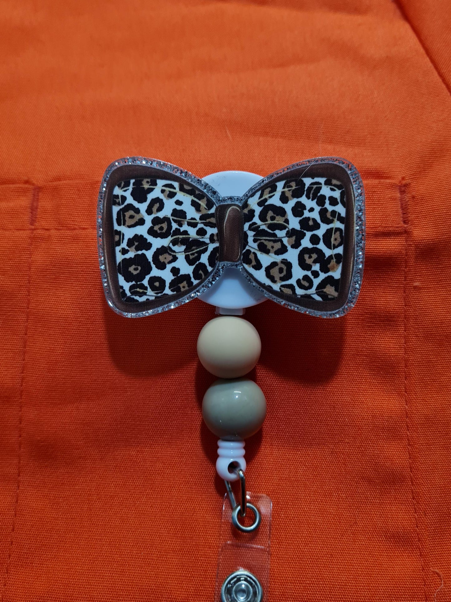 Bow Badge Reel ~ ID Badge Reel ~ Animal Print Bow Badge Reel ~ Animal Print Badge Reel ~ Medical Badge Reel~ RN Badge Reel ~ Leopard Print
