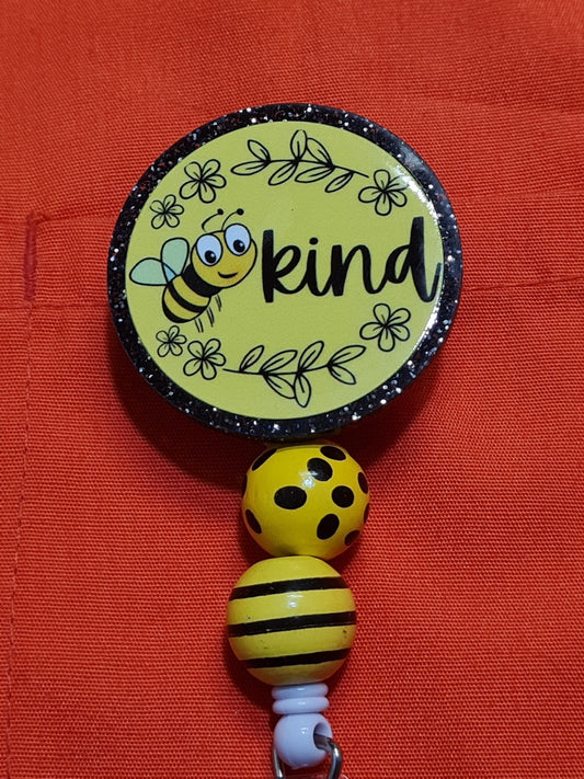 Bee Kind Badge Reel ~ ID Badge Reel ~Health Care Badge Reel ~ Work Badge~ Medical Badge Reel ~ RN Badge Reel ~ Nurse Badge Reel ~ Honey Bee