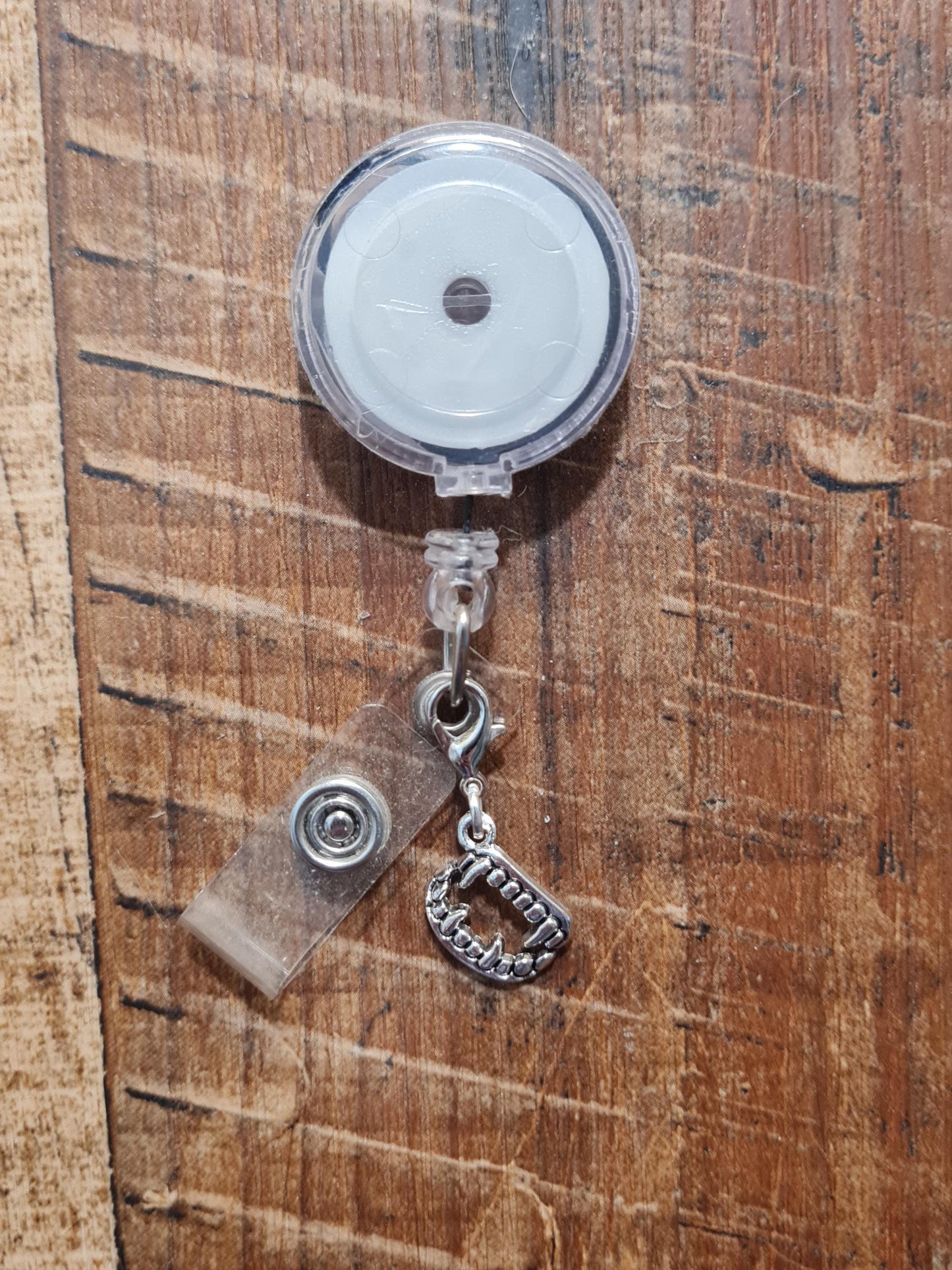 Halloween Fangs ~ Fangs ~ ID Badge Reel Charm ~ Custom Made Charms ~ Badge Buddy ~ Fangs Charm ~ Dracula Charm ~ Bloodsucker Charm