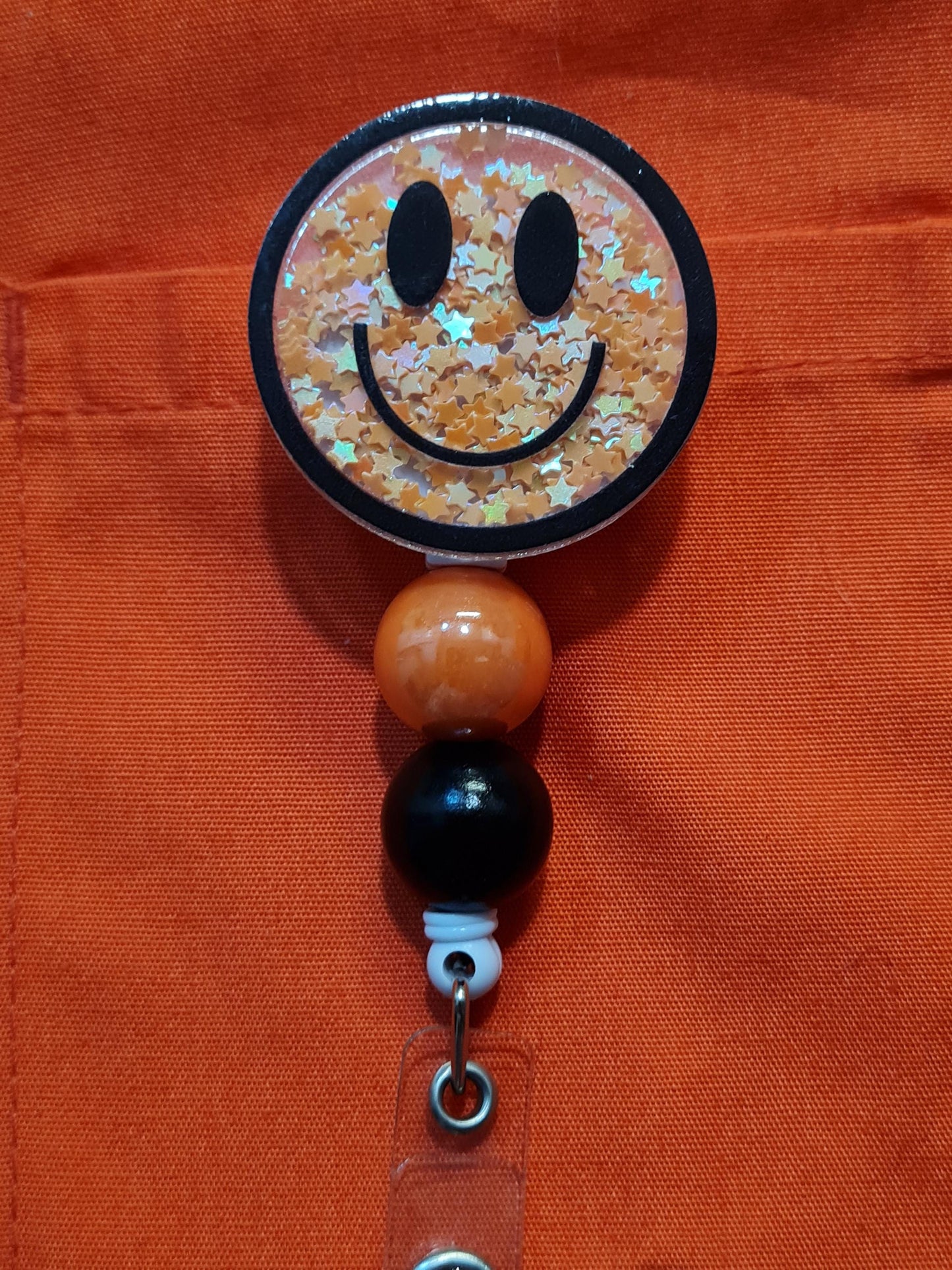 Smiley Face Badge Reel ~ ID Badge Reel ~ Work Badge~ Medical Badge Reel ~ RN Badge Reel ~ Nurse Badge Reel ~ Smiley Face Shaker Badge Reel