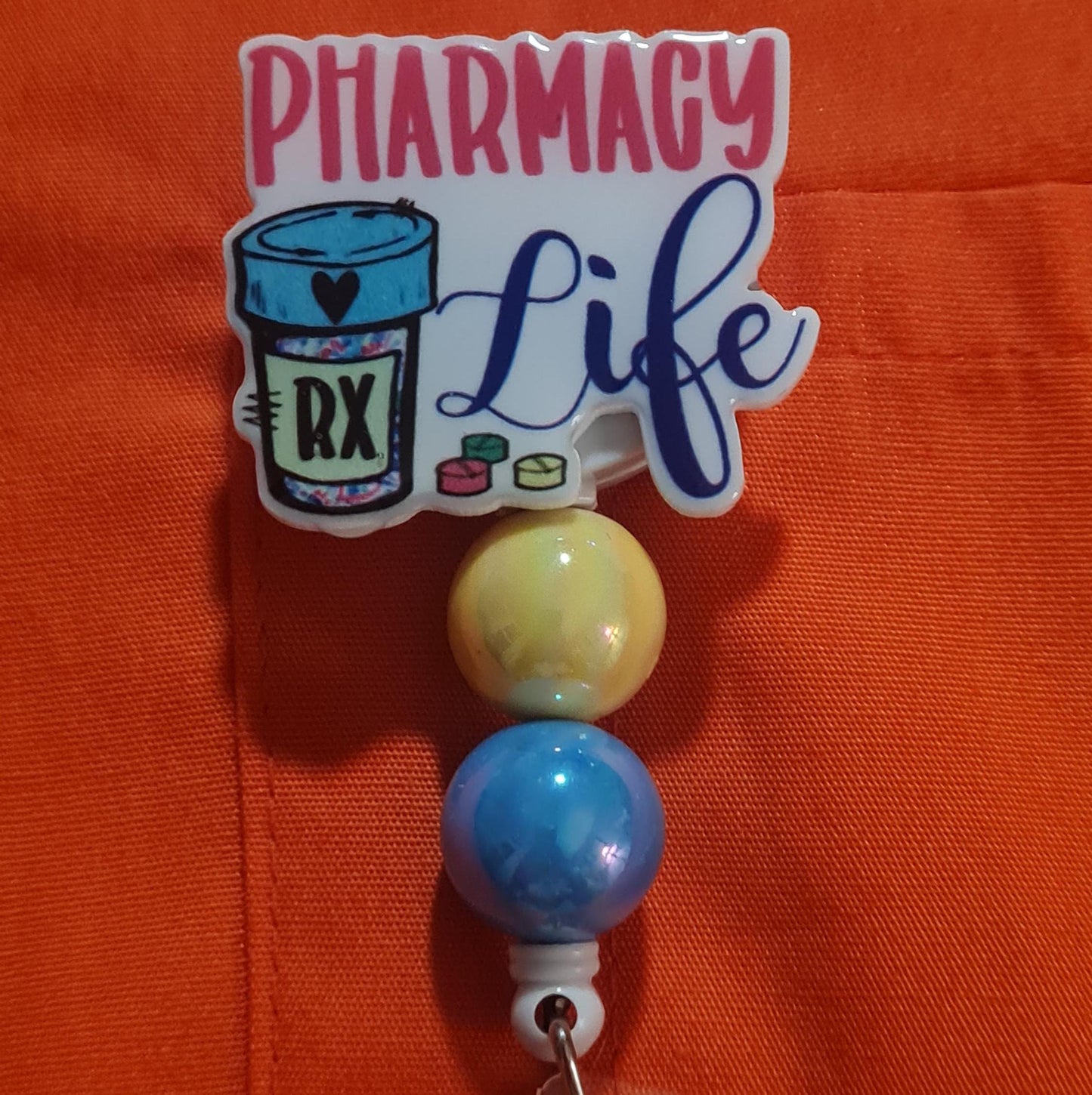 Pharmacy Badge Reel ~ ID Badge Reel ~ Health Care Badge Reel ~ Medical Badge Reel ~ Pharmacy Tech Badge Reel ~ Pharmacist ~ RX Badge Reel