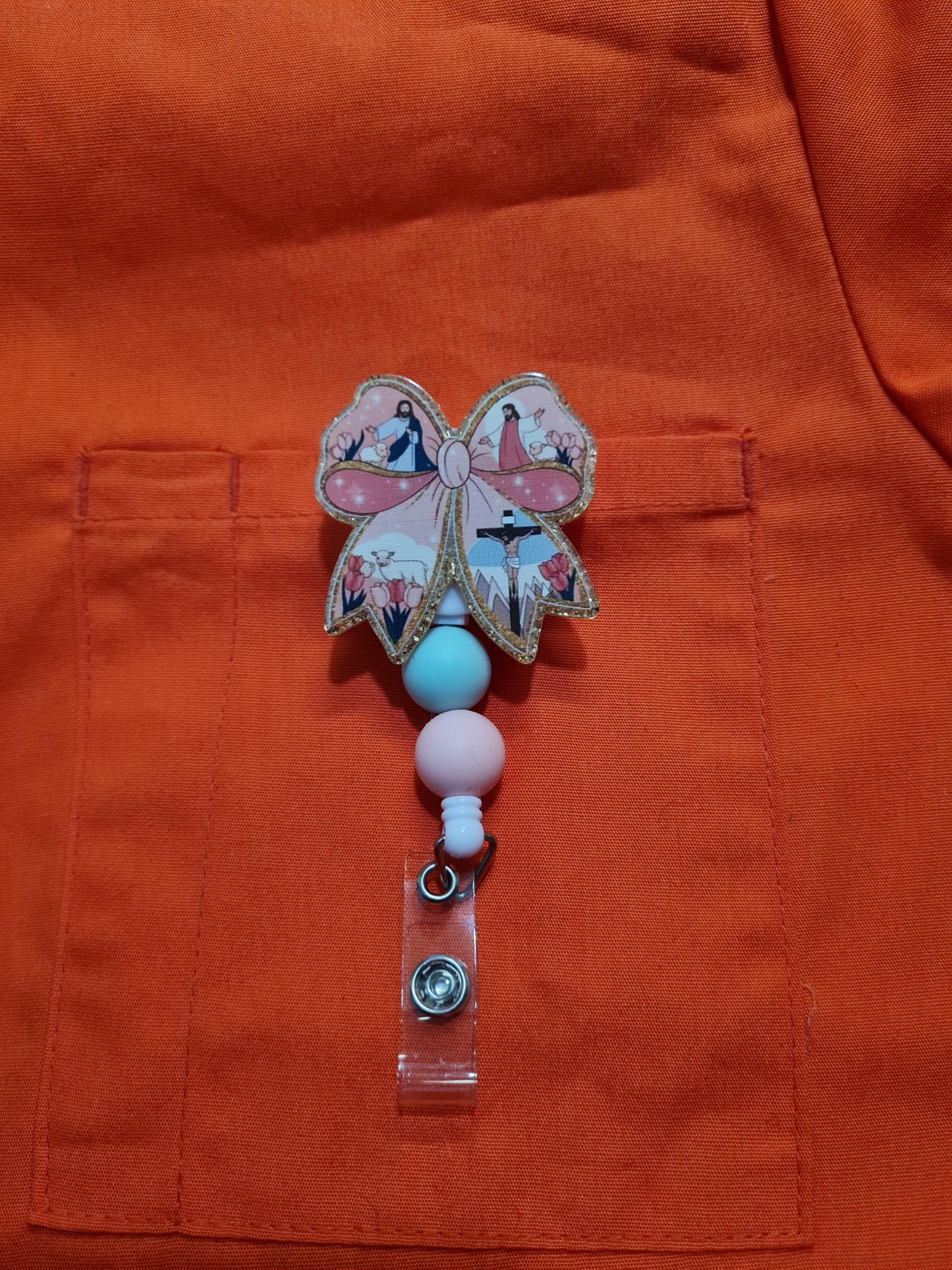 Easter Badge Reel ~ ID Badge Reel~ Catholic Badge Reel~ Religious Badge Reel ~ Nurse Badge Reel ~ Jesus Badge Reel ~ Jesus Christ Badge Reel