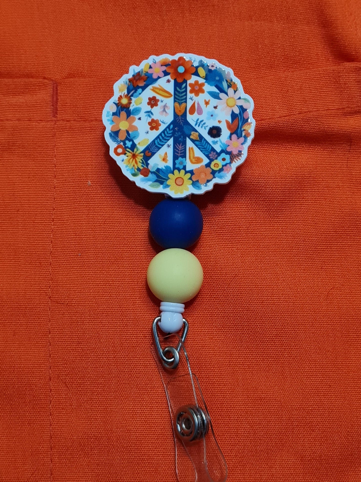 Peace Badge Reel ~ ID Badge Reel ~ Flower Child Badge Reel ~ Peace & Love Badge Reel ~ Work Badge ~ Medical Badge Reel ~ Boho Badge Reel