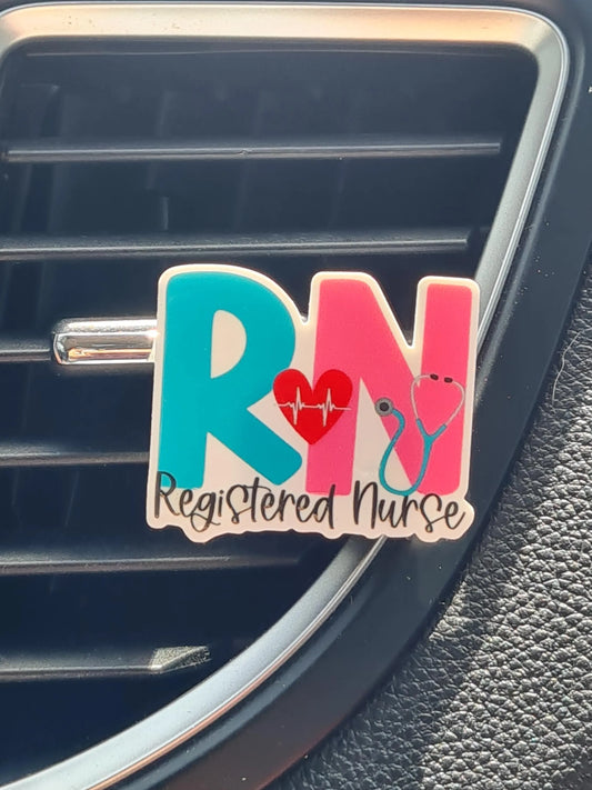 "Shift Change" RN Essential Oil Car Diffuser - Registered Nurse Stress Relief Air Freshener - Decompressing Scent Charm for Healthcare Heroes - Natural Therapy