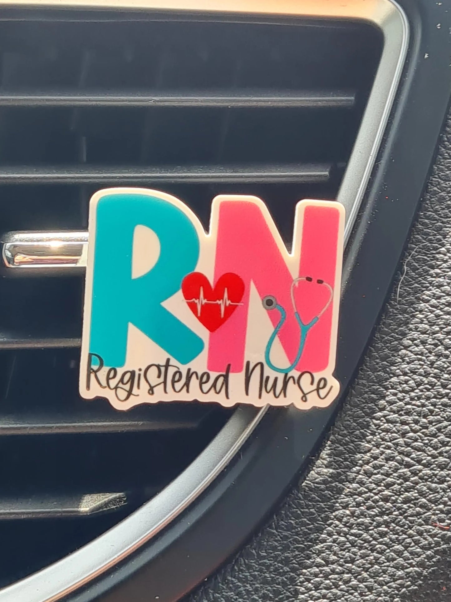 "Shift Change" RN Essential Oil Car Diffuser - Registered Nurse Stress Relief Air Freshener - Decompressing Scent Charm for Healthcare Heroes - Natural Therapy