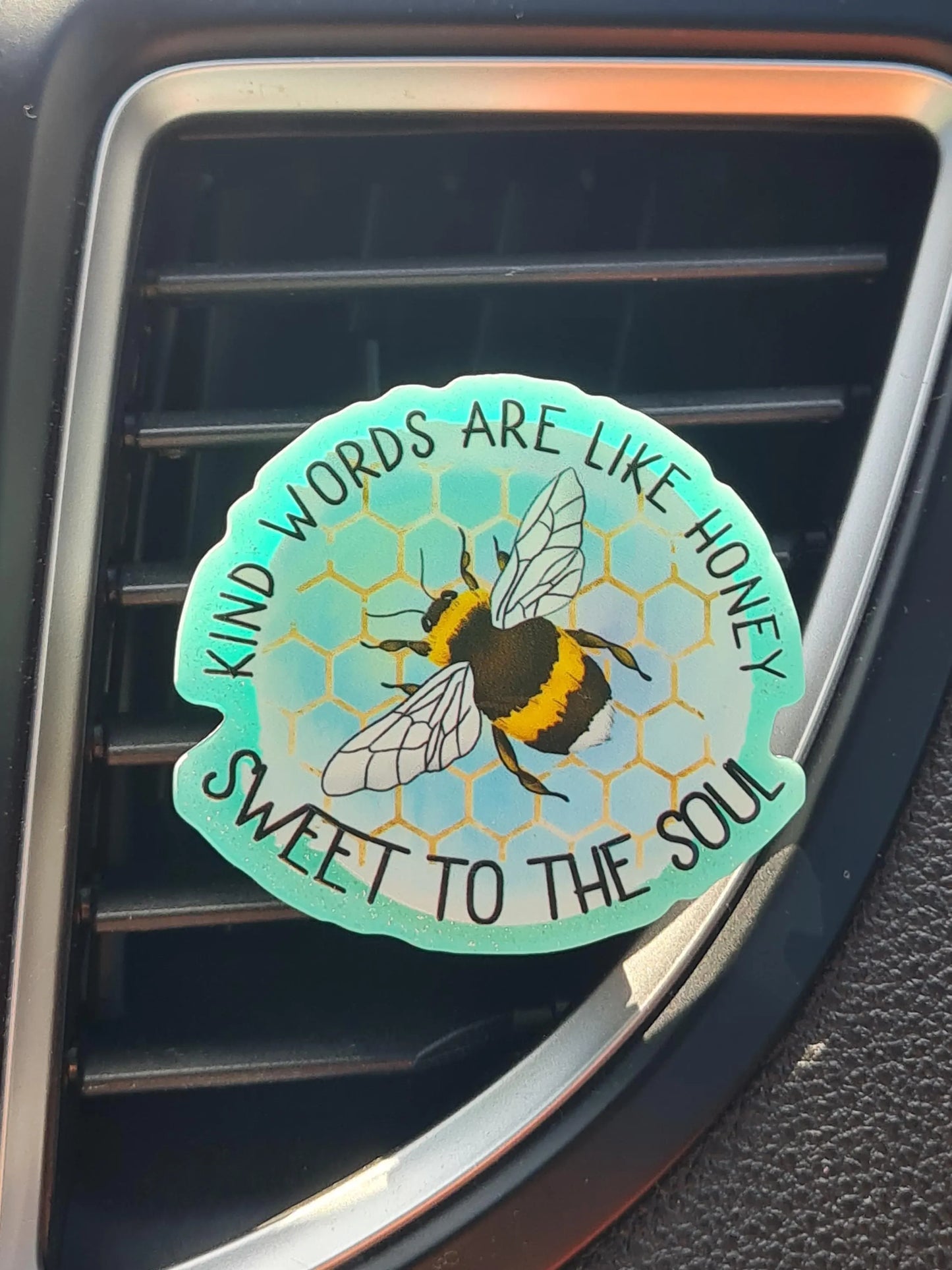 "The Humble Bee" Car Air Freshener - Essential Oil Diffuser for Nature Lovers - Cute Bumblebee Accessory with Refillable Wildflower Scents
