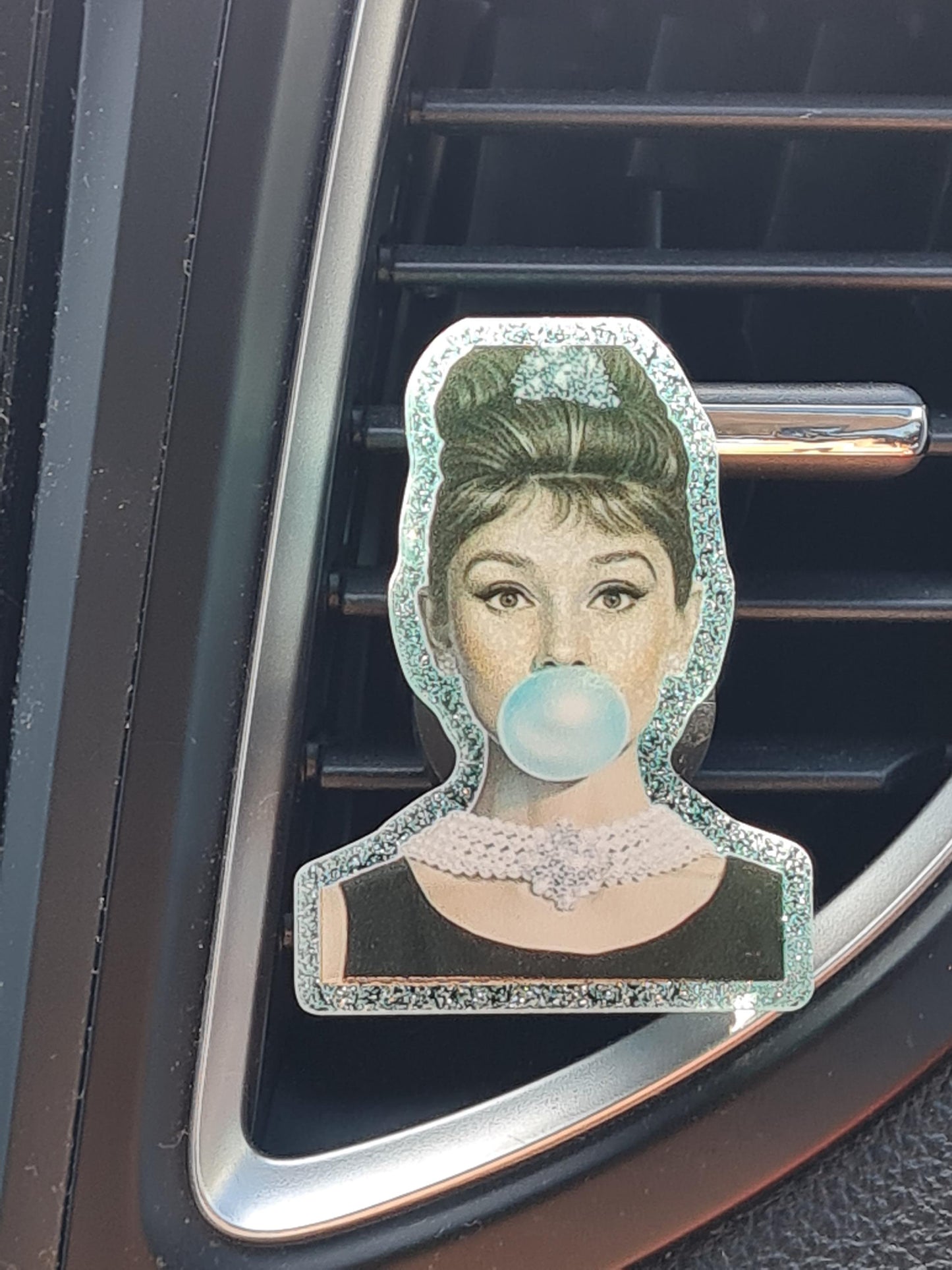 "Glamour Bubbles" Trendy Lady Car Air Freshener - Essential Oil Diffuser for Chic Car Decor - Fashionable Girl Scent Charm - Unique Boutique Gift for Women