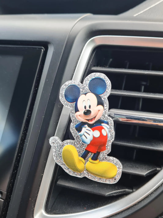 "Whimsical Mouse" Cartoon Car Air Freshener - Essential Oil Diffuser for Animation Fans - Magic Ears Charm with Refillable Sweet Citrus Scents