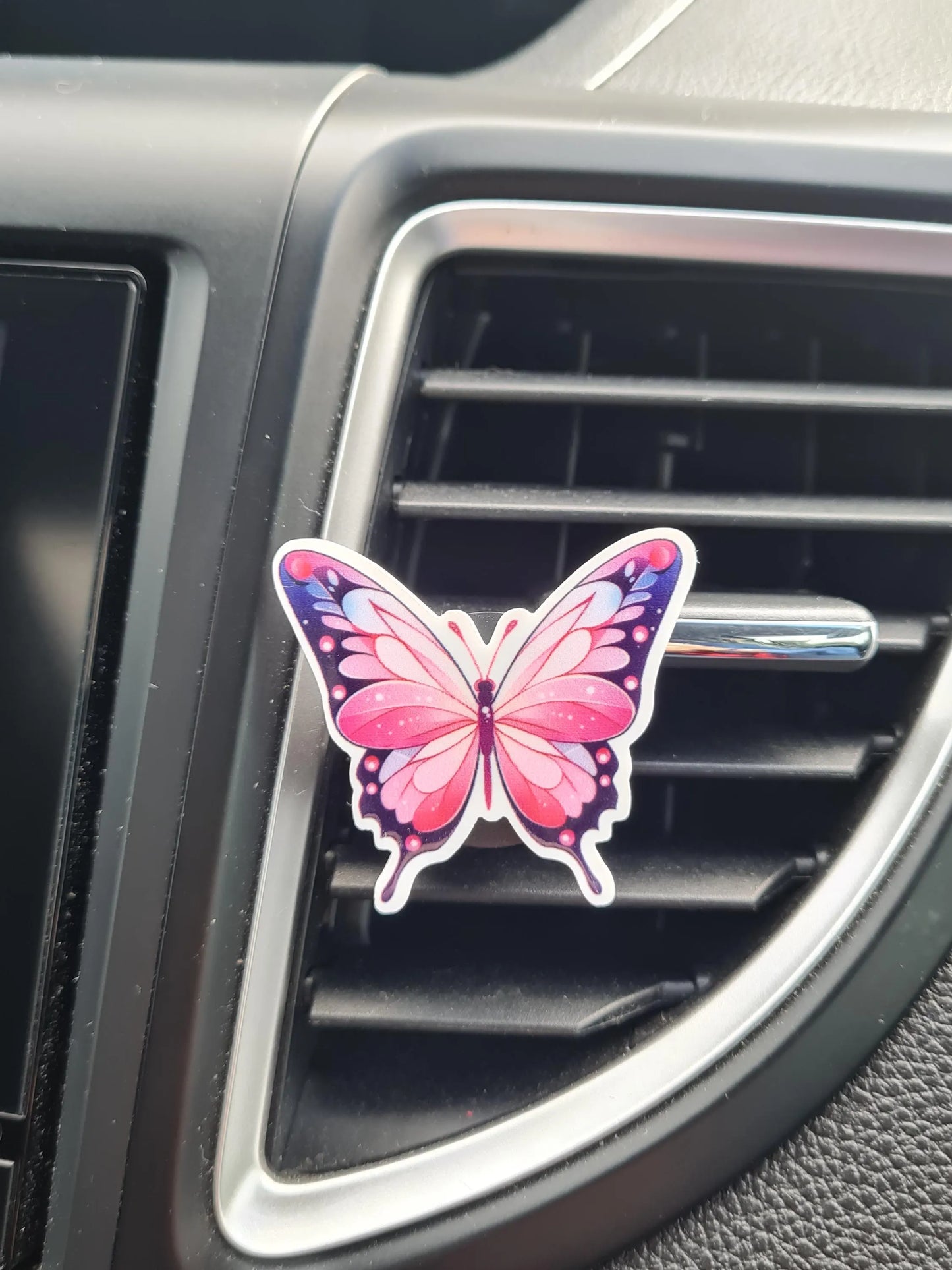 "Metamorphosis" Butterfly Car Air Freshener - Essential Oil Diffuser for Nature Lovers - Elegant Winged Charm with Refillable Wildflower Scents