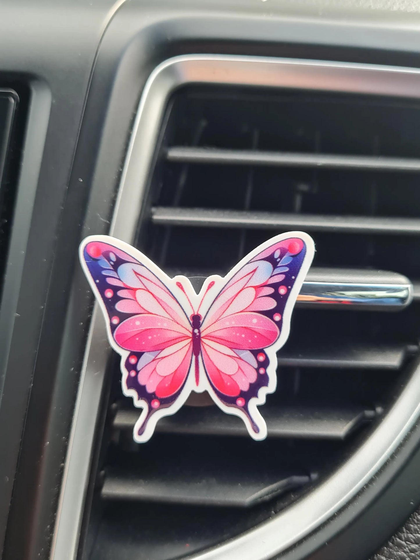 "Metamorphosis" Butterfly Car Air Freshener - Essential Oil Diffuser for Nature Lovers - Elegant Winged Charm with Refillable Wildflower Scents
