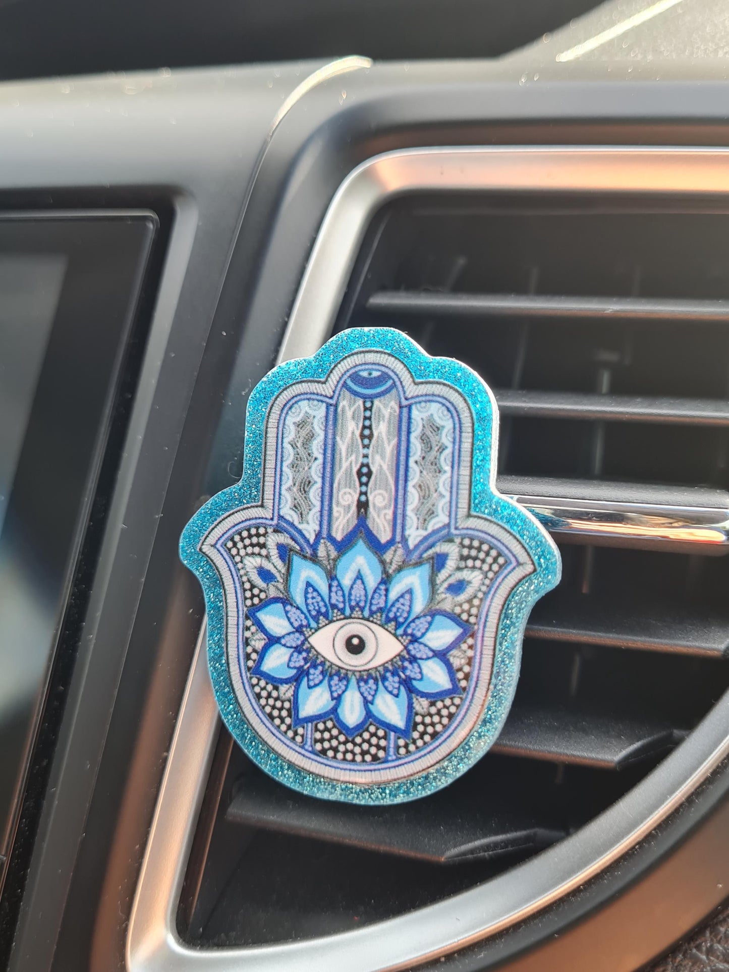 "Nazar Protection" Evil Eye Car Air Freshener - Essential Oil Diffuser for Safe Travels - Meaningful Spiritual Gift for New Drivers and Boho Car Decor