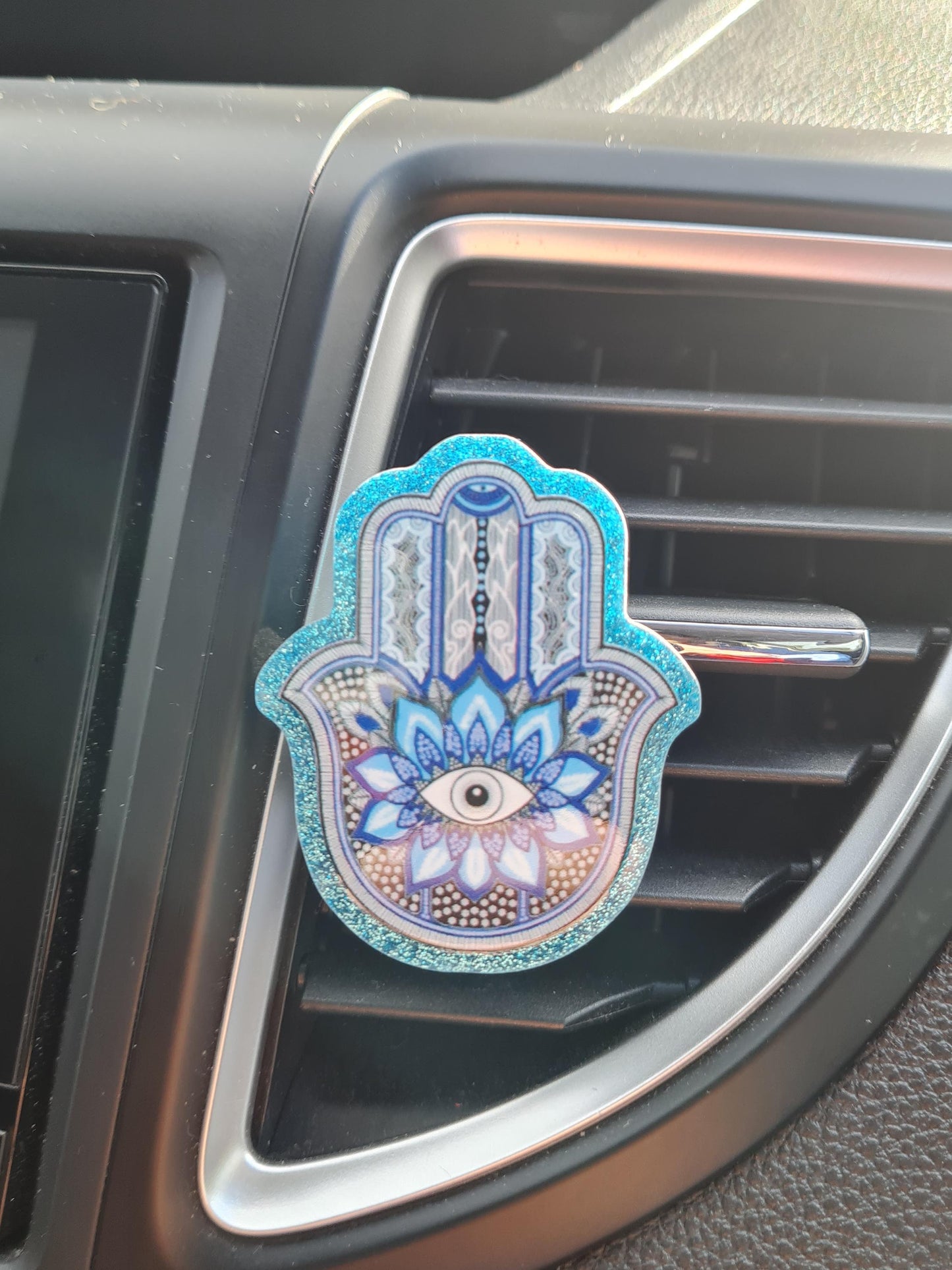 "Nazar Protection" Evil Eye Car Air Freshener - Essential Oil Diffuser for Safe Travels - Meaningful Spiritual Gift for New Drivers and Boho Car Decor