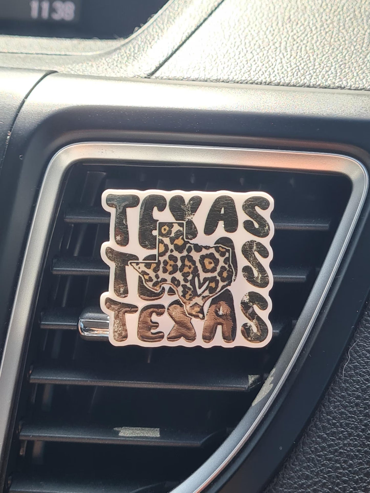 "Lone Star State" Texas Car Air Freshener - Essential Oil Diffuser for Texas Pride - Refillable Texas Flag & Bluebonnet Accessory for Western Style Decor