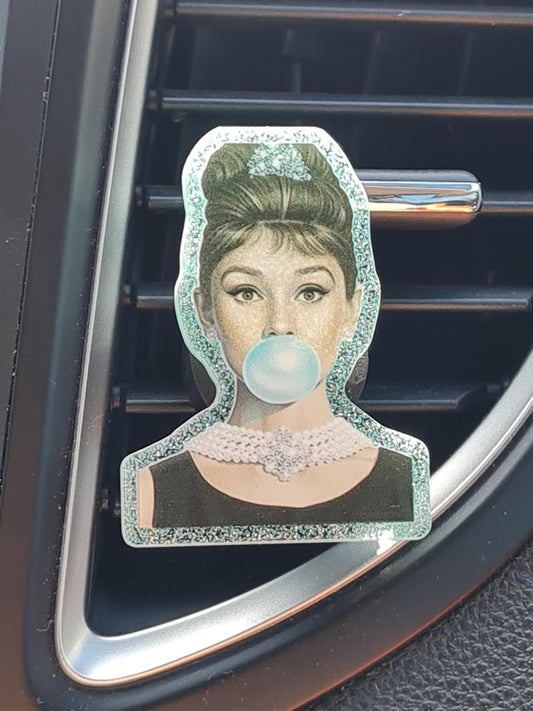 "Glamour Bubbles" Trendy Lady Car Air Freshener - Essential Oil Diffuser for Chic Car Decor - Fashionable Girl Scent Charm - Unique Boutique Gift for Women