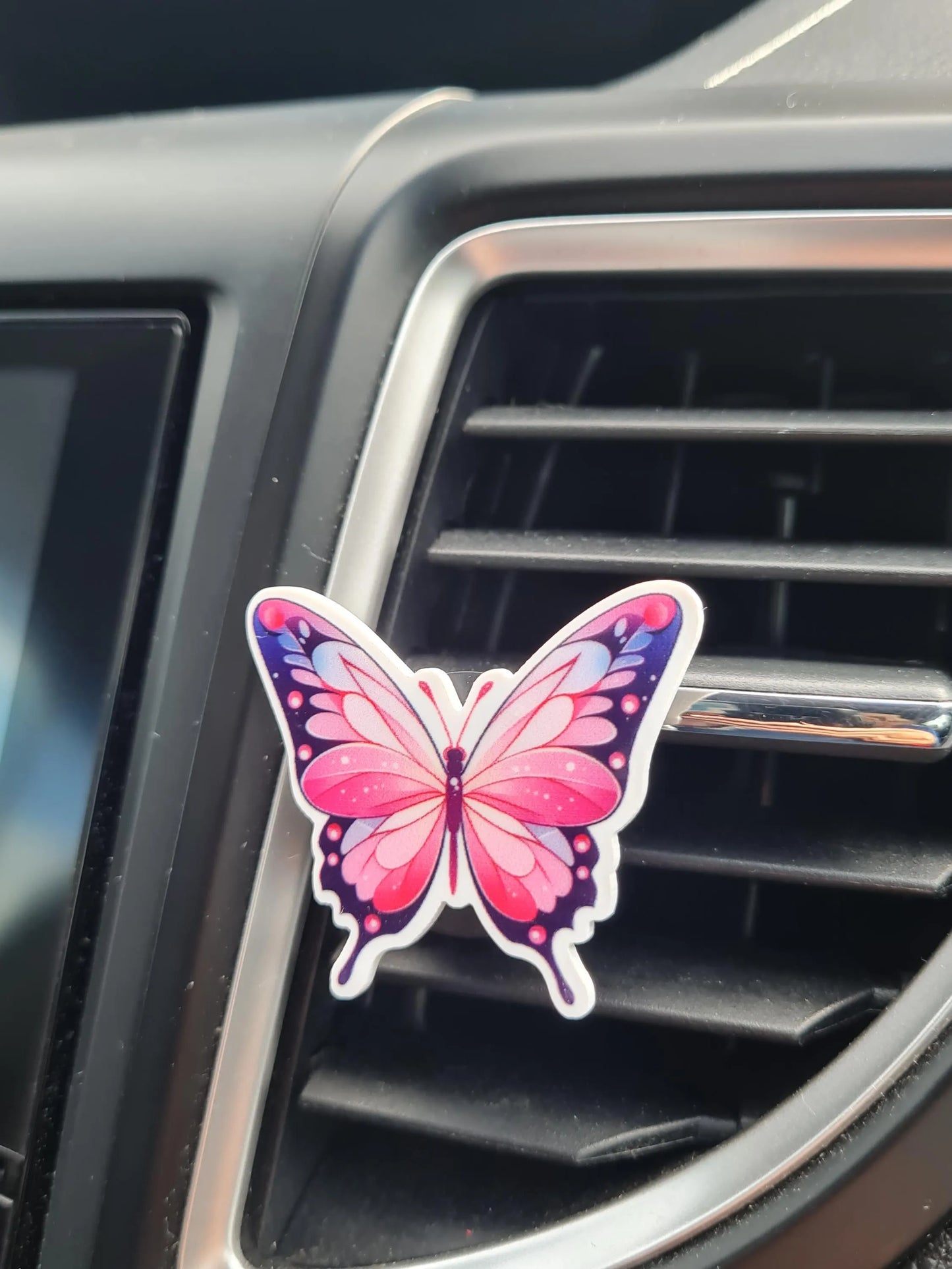 "Metamorphosis" Butterfly Car Air Freshener - Essential Oil Diffuser for Nature Lovers - Elegant Winged Charm with Refillable Wildflower Scents