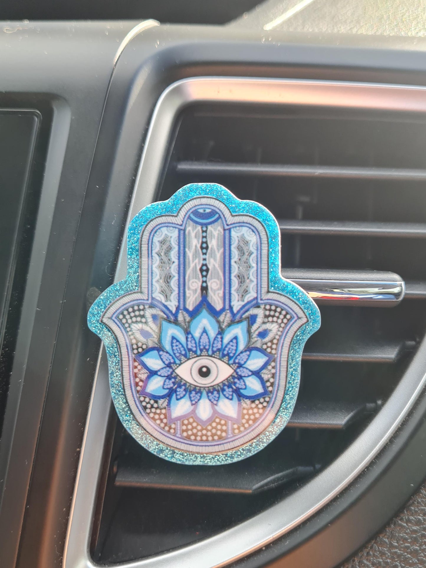 "Nazar Protection" Evil Eye Car Air Freshener - Essential Oil Diffuser for Safe Travels - Meaningful Spiritual Gift for New Drivers and Boho Car Decor