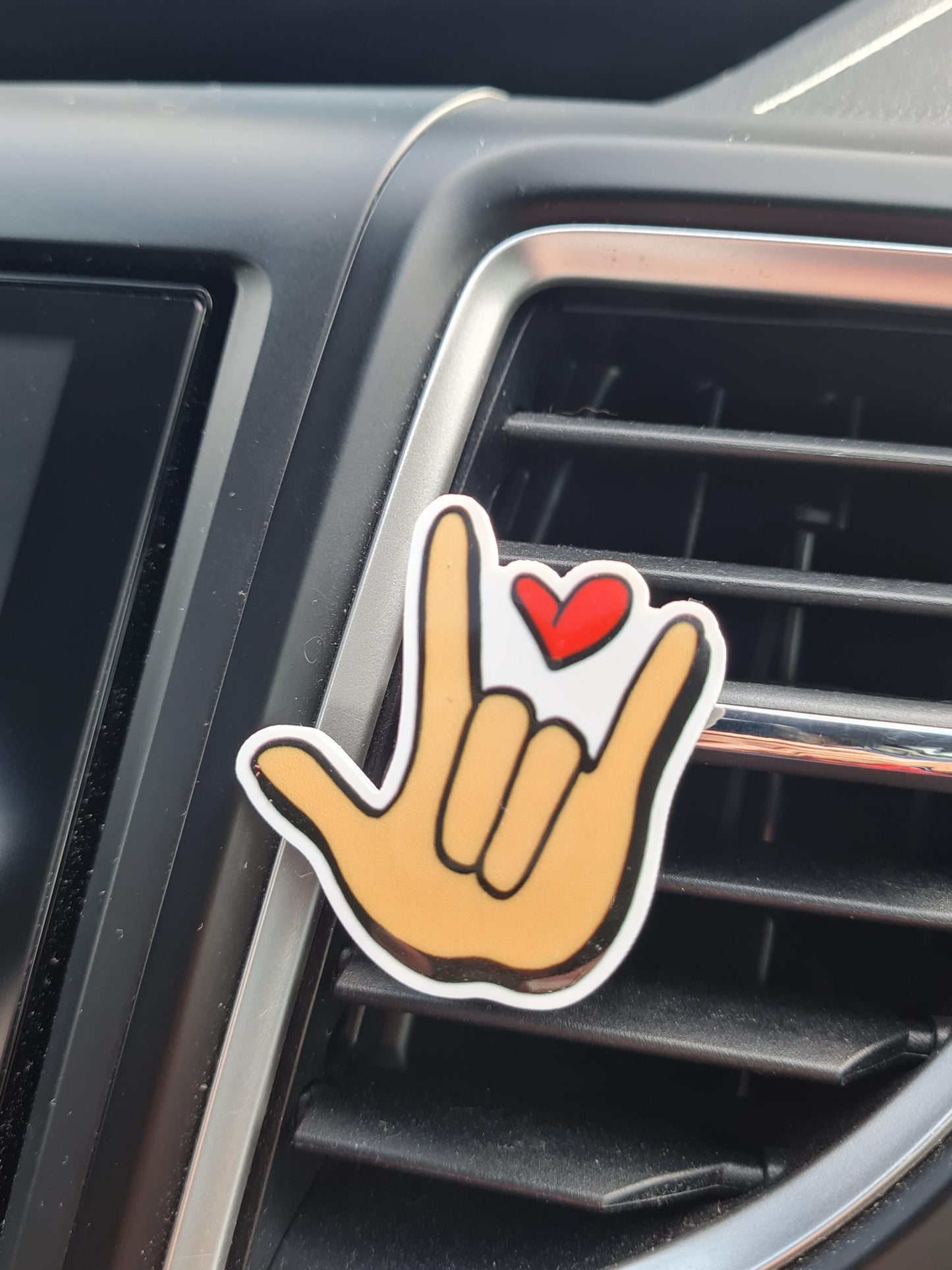 "I Love You" ASL Sign Language Car Air Freshener - Essential Oil Diffuser for Deaf Pride - Meaningful Gift for Interpreters, CODA, and ASL Students